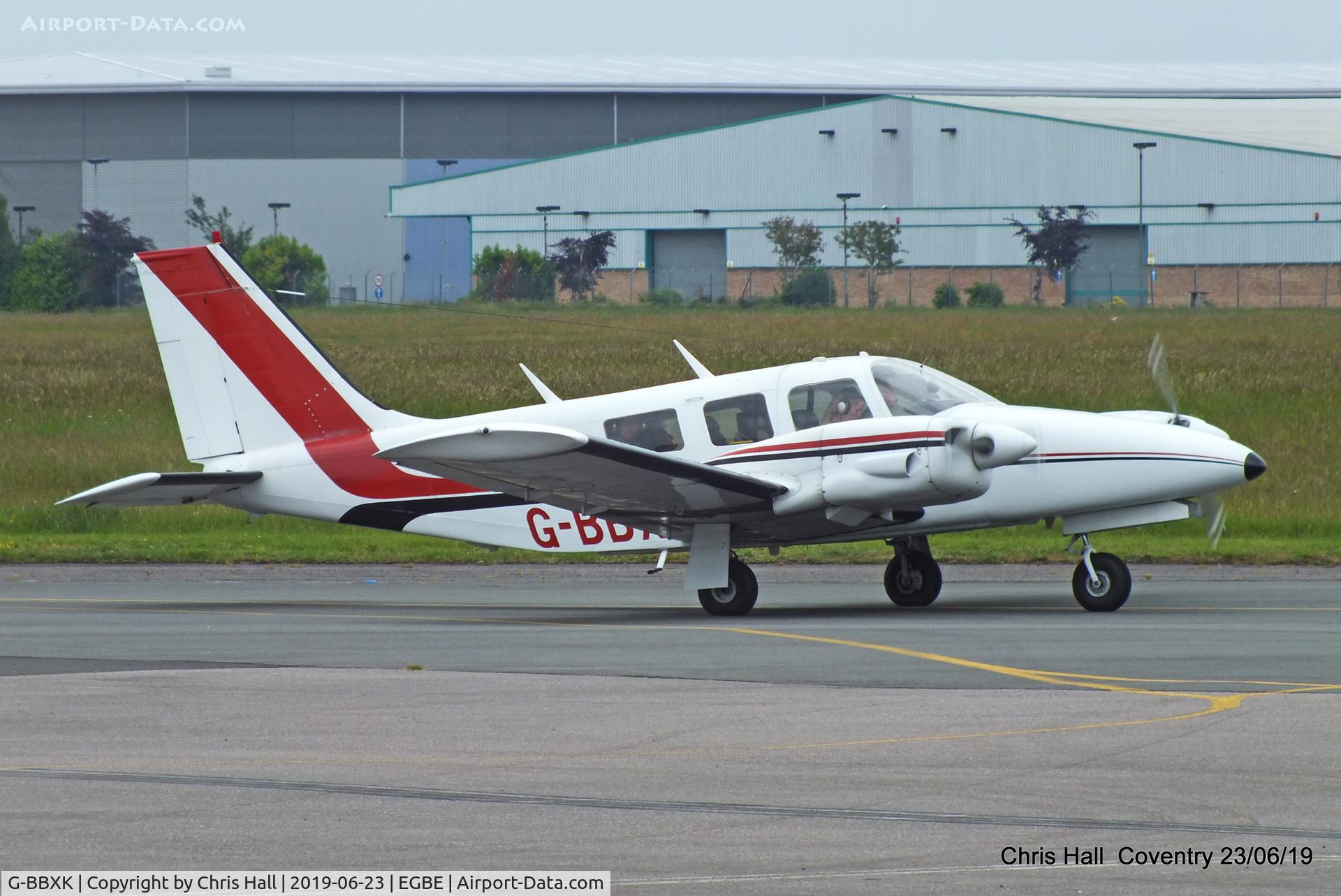 G-BBXK, 1973 Piper PA-34-200 Seneca C/N 34-7450056, Project Propeller fly in, Coventry
