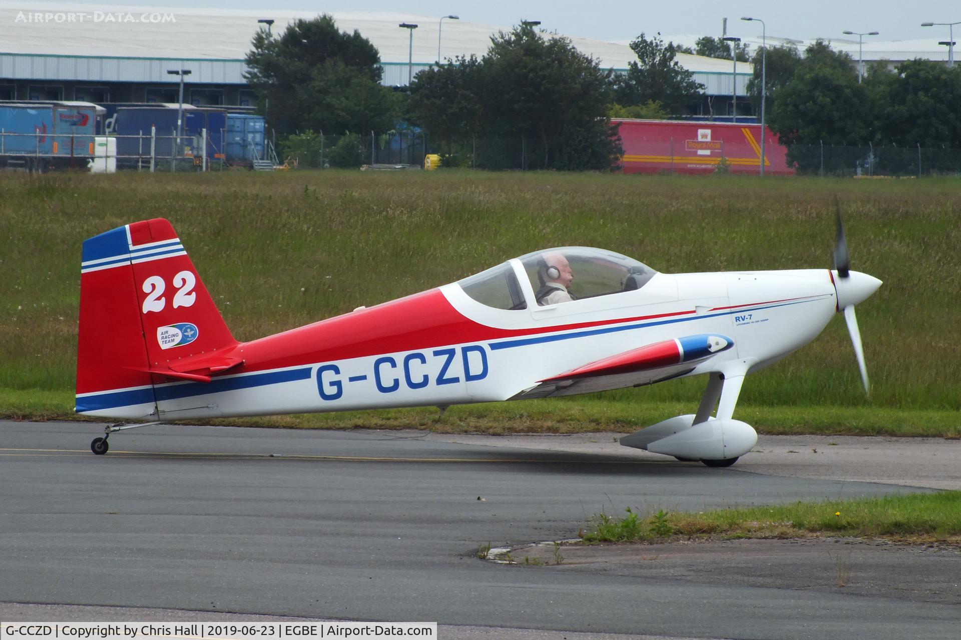 G-CCZD, 2004 Vans RV-7 C/N PFA 323-14087, Project Propeller fly in, Coventry