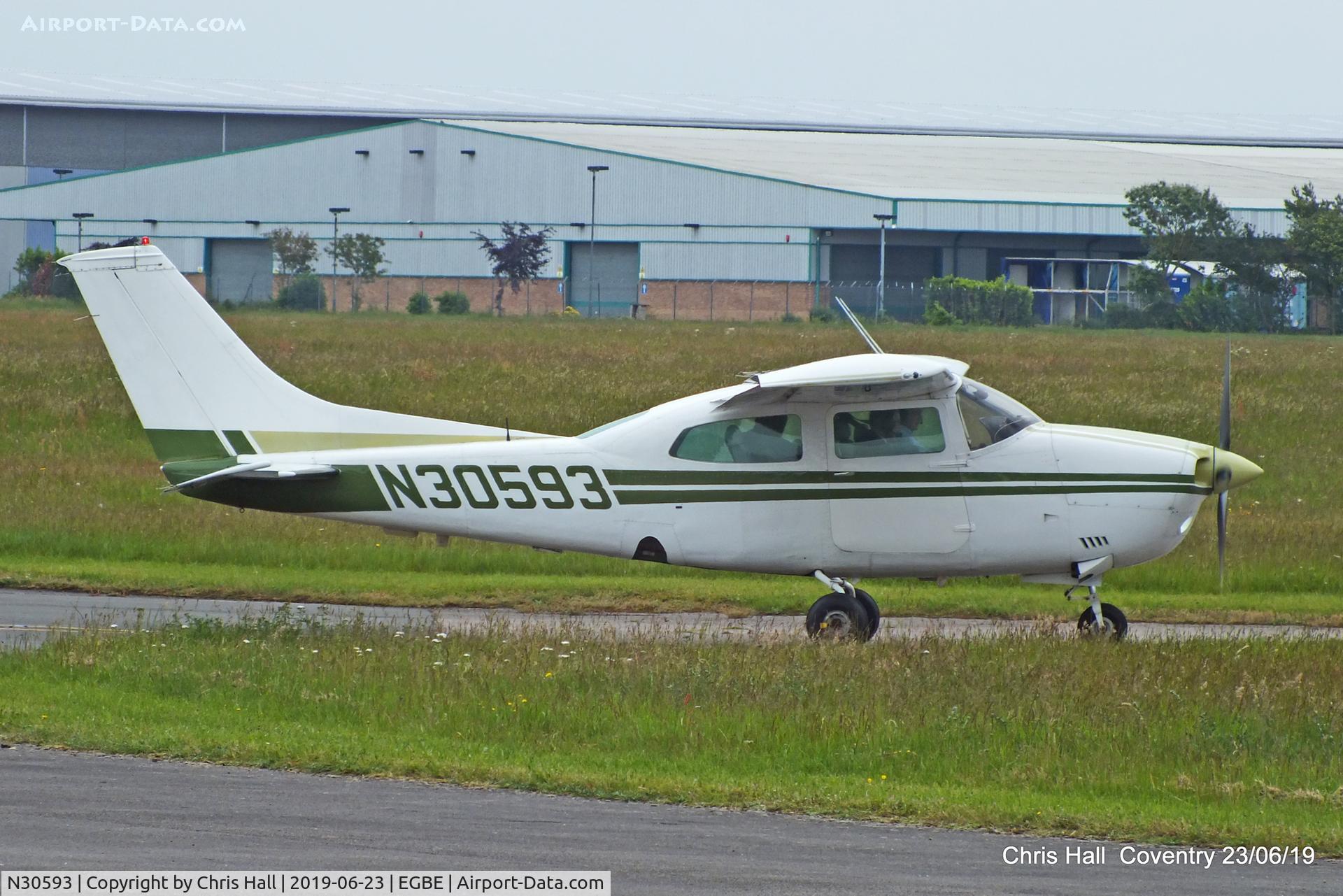 N30593, 1973 Cessna 210L Centurion C/N 21059938, Project Propeller fly in, Coventry