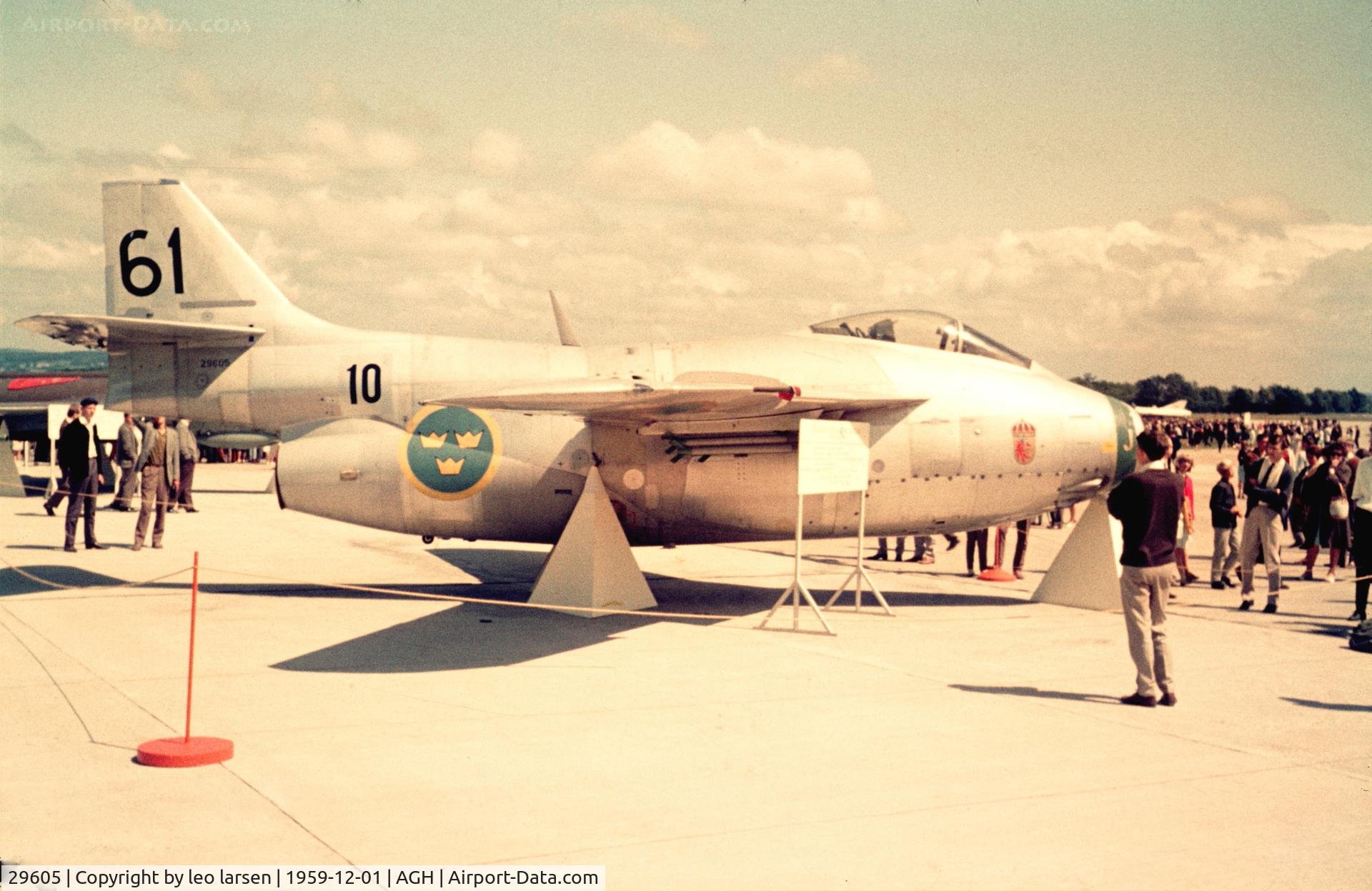 29605, 1954 Saab J-29F Tunnan C/N 29605, Ângelholm 1960s