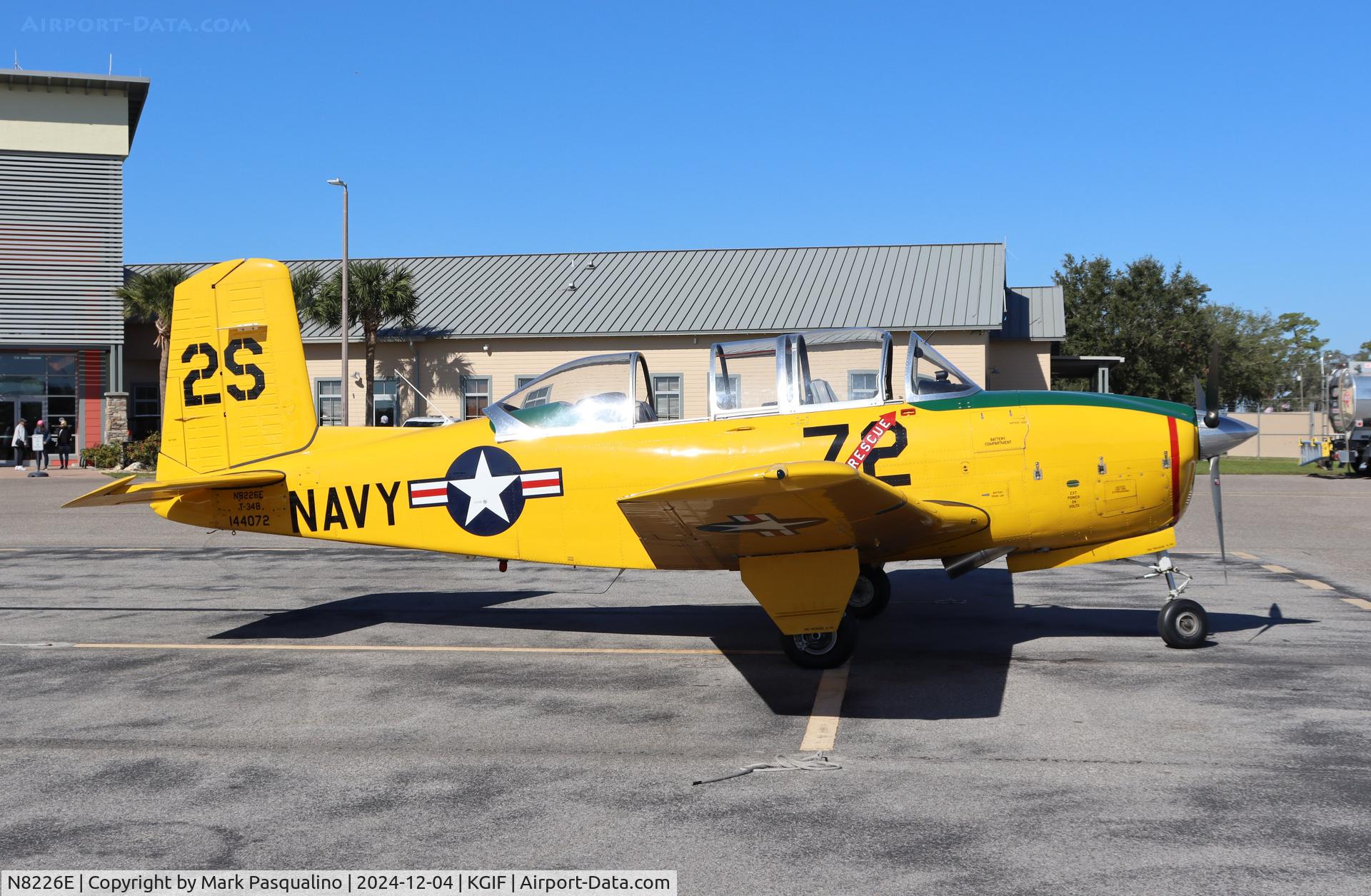 N8226E, 1957 Beech D-45 Mentor C/N BG-379, Beech T-34B