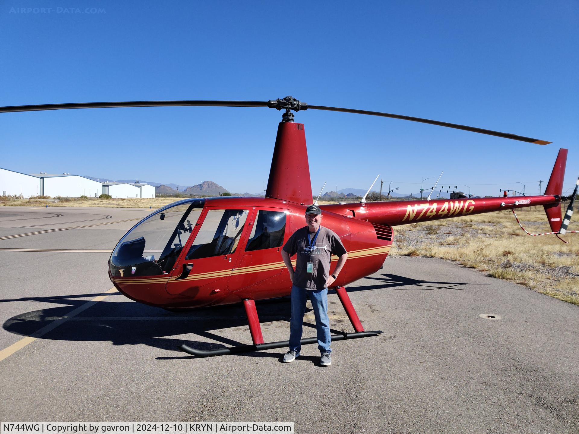 N744WG, 2007 Robinson R44 II C/N 11635, Flying Volare's R44II at KRYN on a cool 66F day!