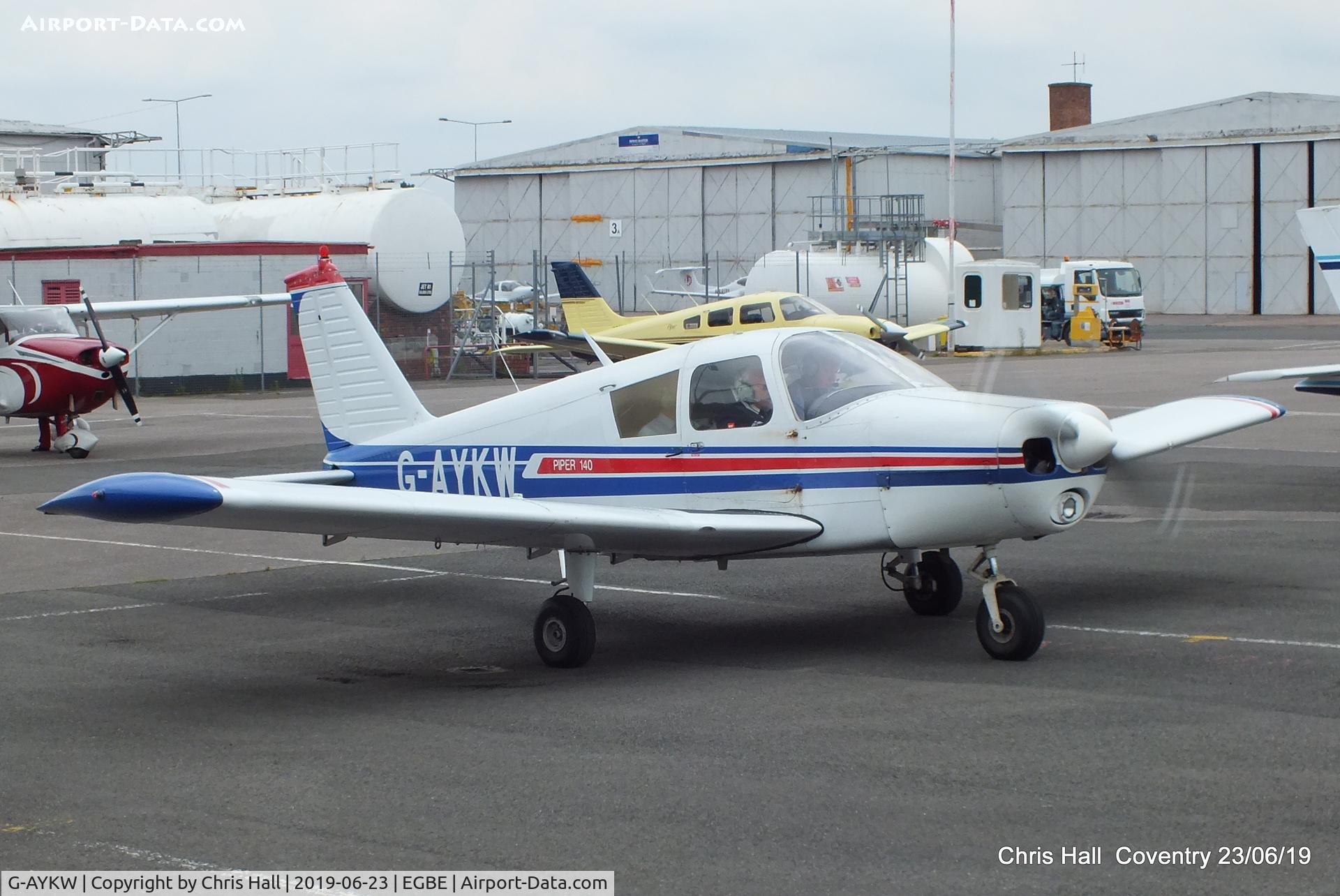 G-AYKW, 1970 Piper PA-28-140 Cherokee C/N 28-26931, Project Propeller fly in, Coventry