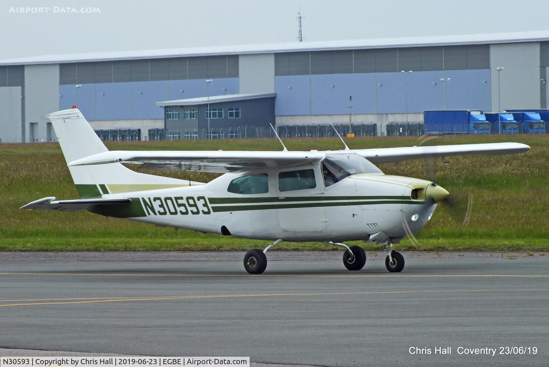 N30593, 1973 Cessna 210L Centurion C/N 21059938, Project Propeller fly in, Coventry