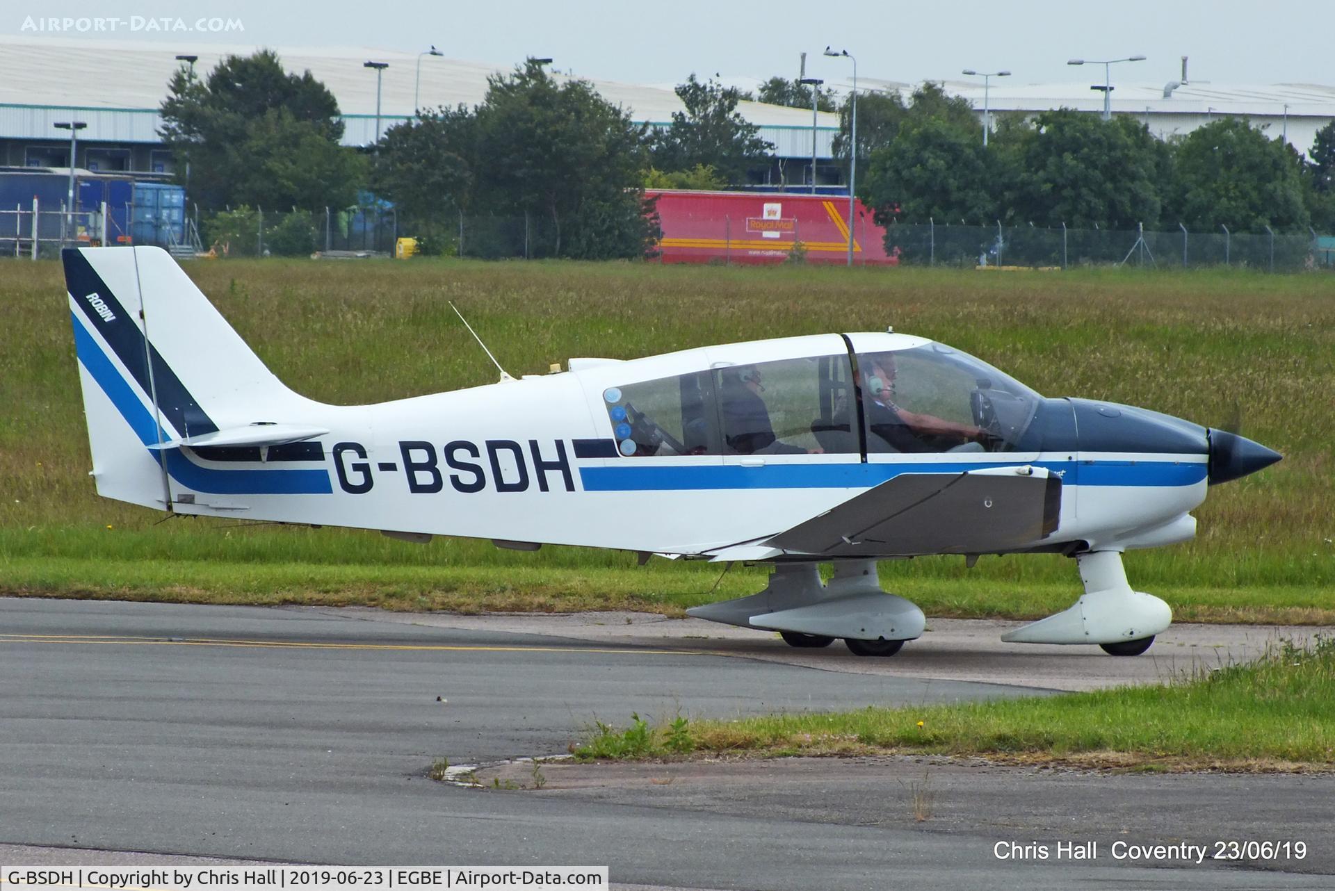 G-BSDH, 1990 Robin DR-400-180 Regent Regent C/N 1980, Project Propeller fly in, Coventry