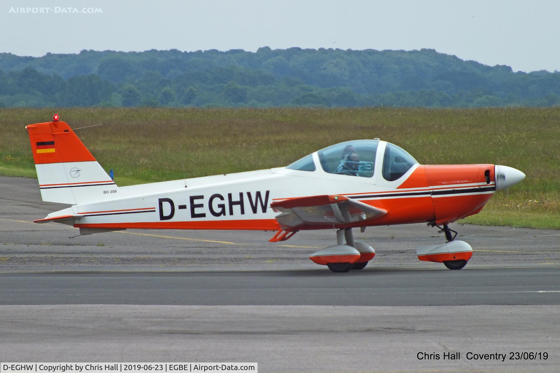 D-EGHW, 1984 Bolkow Bo-209 Monsun 150FV C/N 170, Project Propeller fly in, Coventry