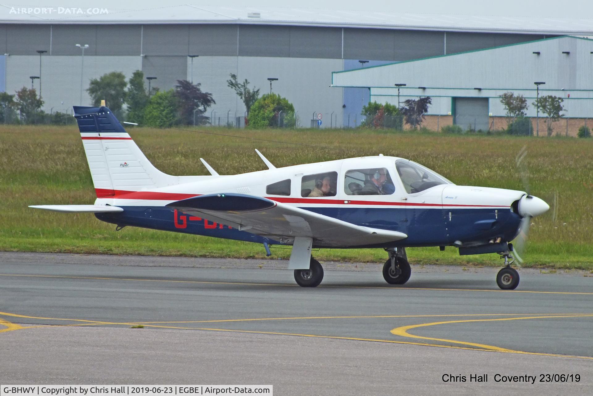 G-BHWY, 1973 Piper PA-28R-200-2 Cherokee Arrow II C/N 28R-7435059, Project Propeller fly in, Coventry