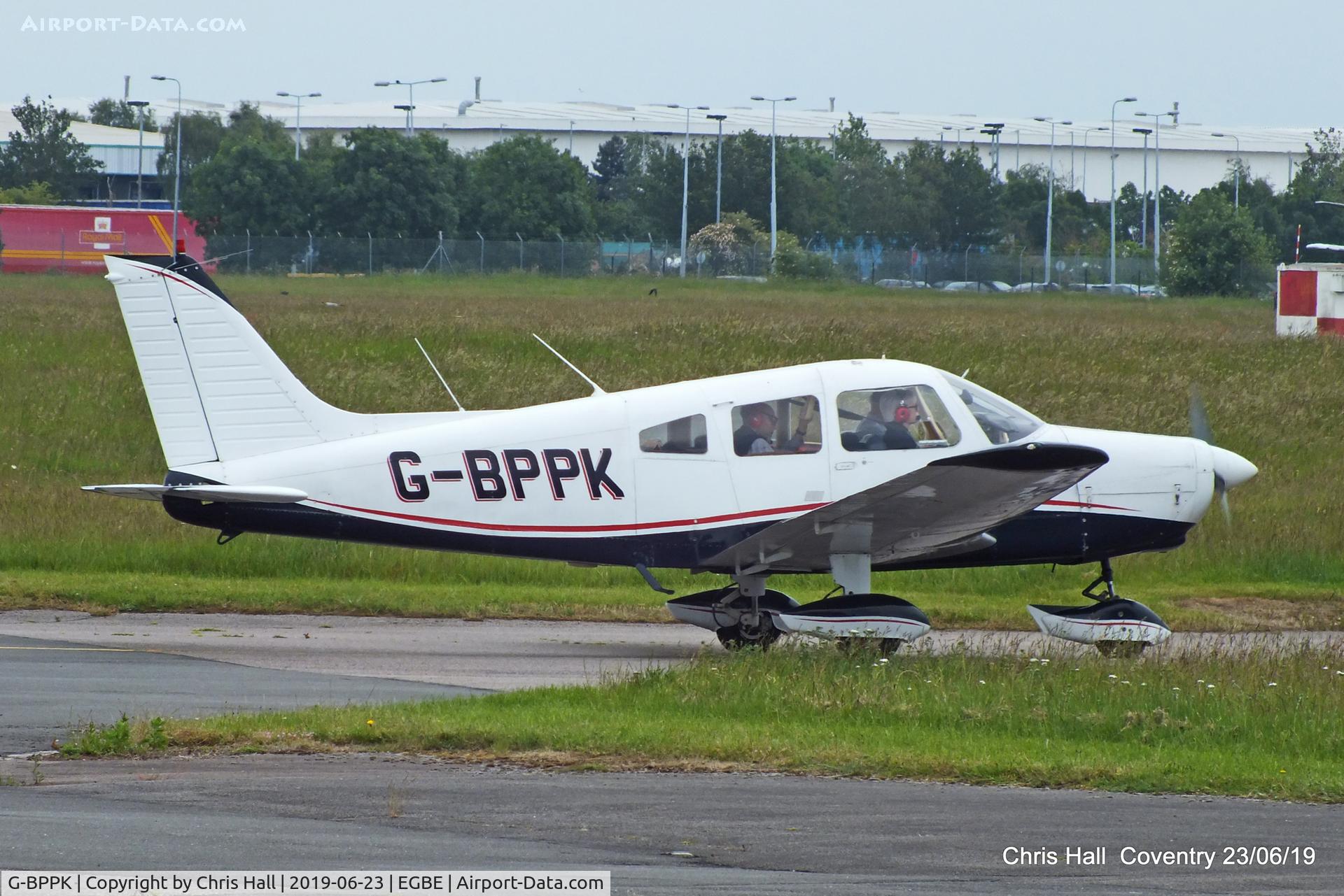 G-BPPK, 1976 Piper PA-28-151 Cherokee Warrior C/N 28-7615054, Project Propeller fly in, Coventry