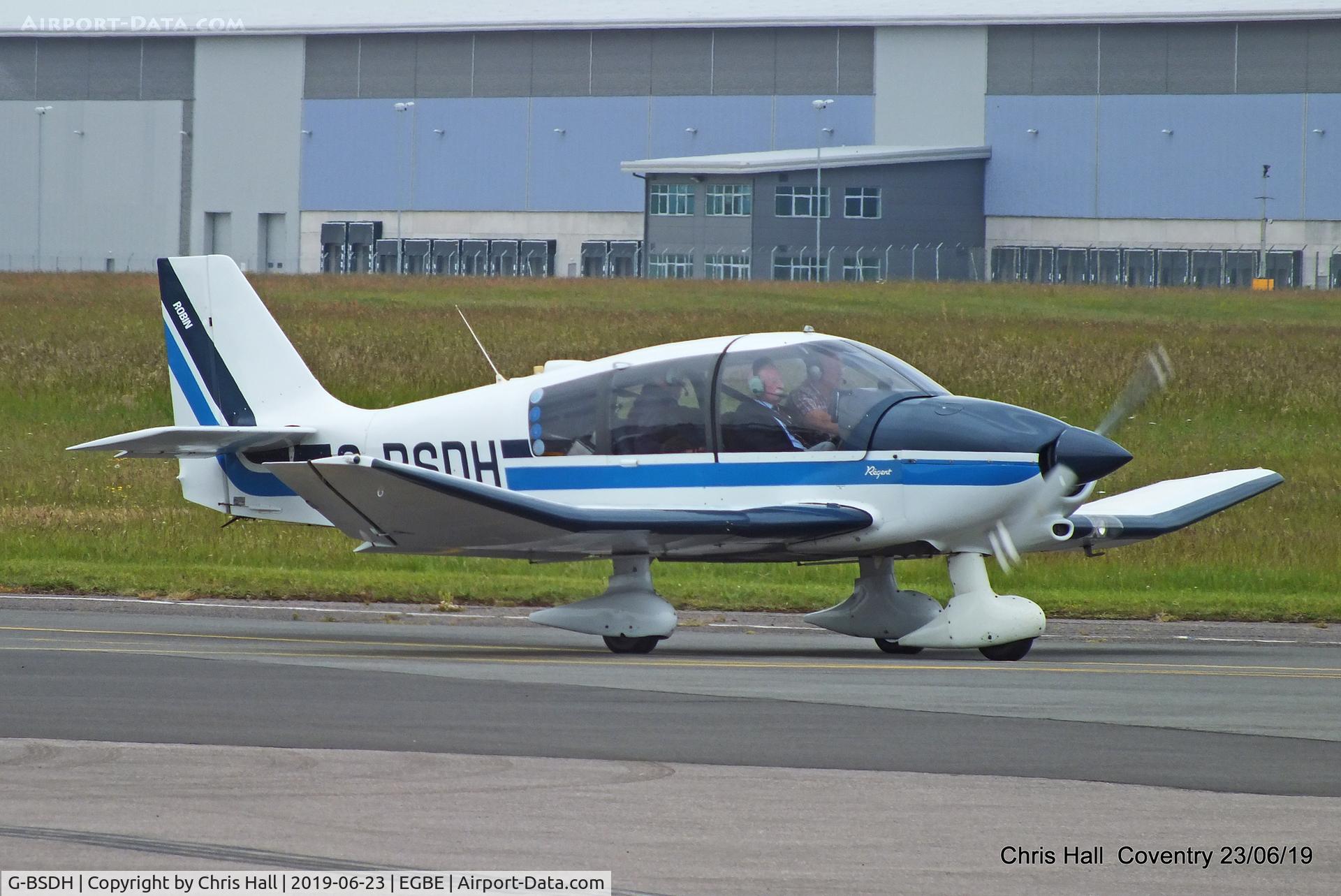 G-BSDH, 1990 Robin DR-400-180 Regent Regent C/N 1980, Project Propeller fly in, Coventry