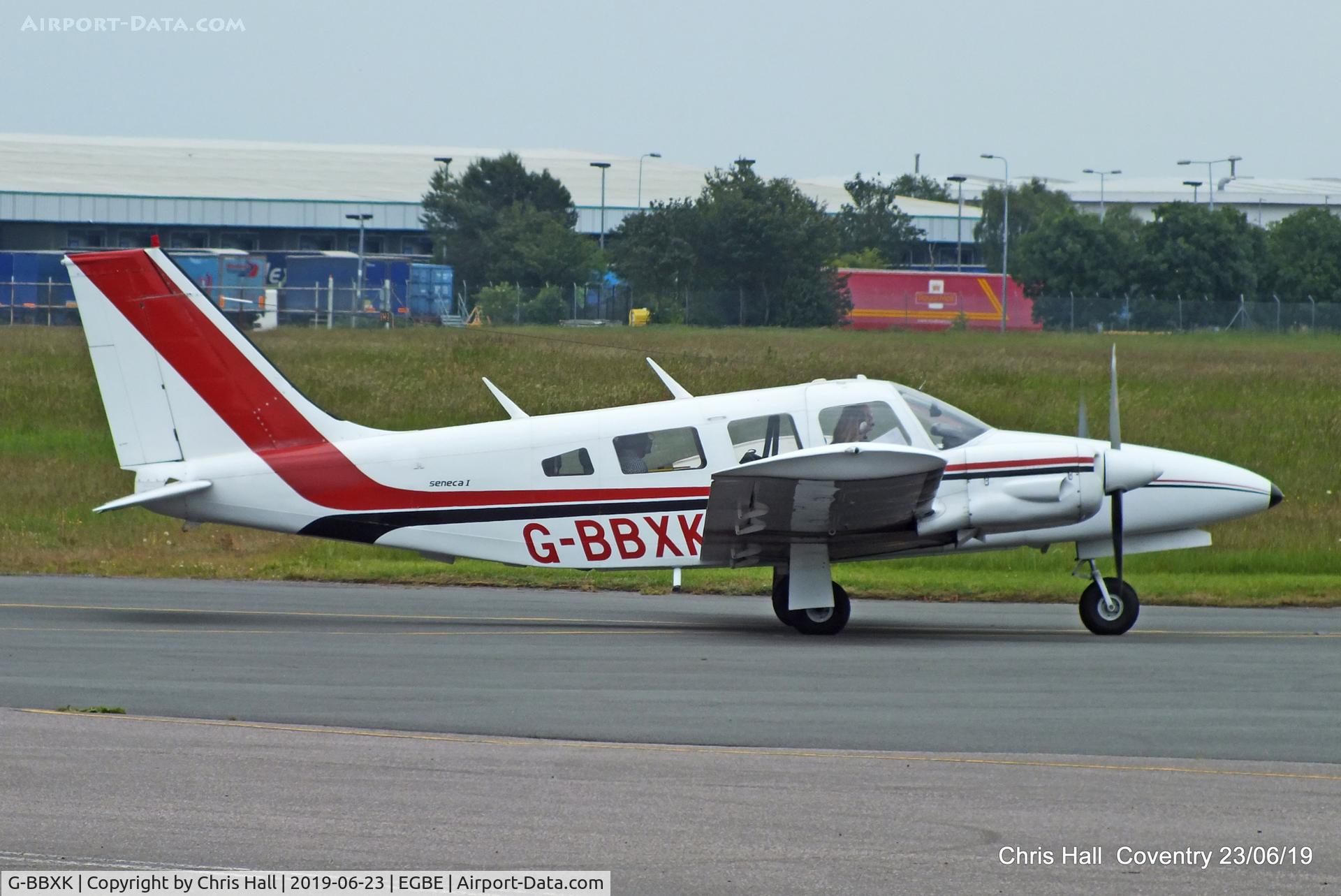 G-BBXK, 1973 Piper PA-34-200 Seneca C/N 34-7450056, Project Propeller fly in, Coventry