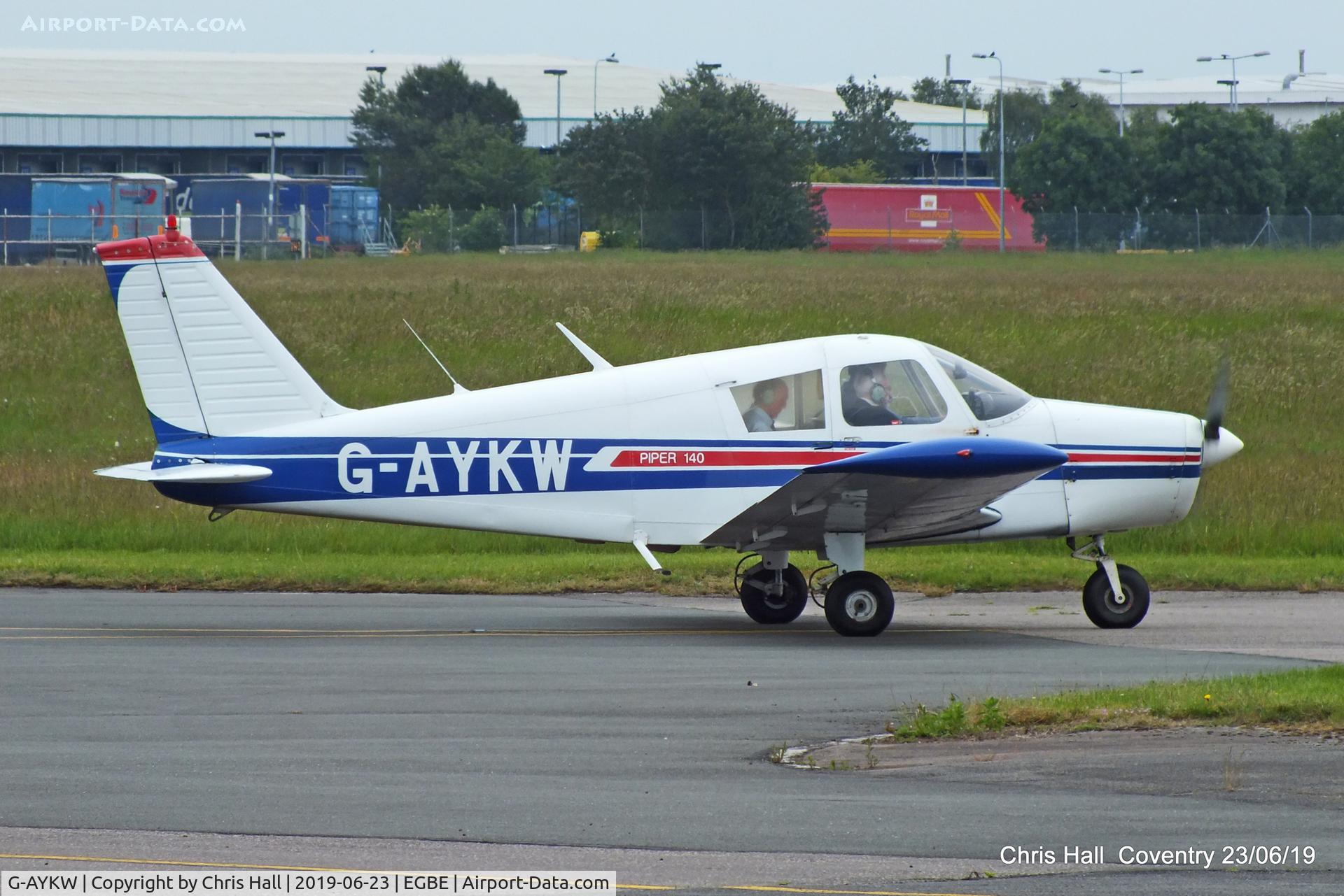 G-AYKW, 1970 Piper PA-28-140 Cherokee C/N 28-26931, Project Propeller fly in, Coventry