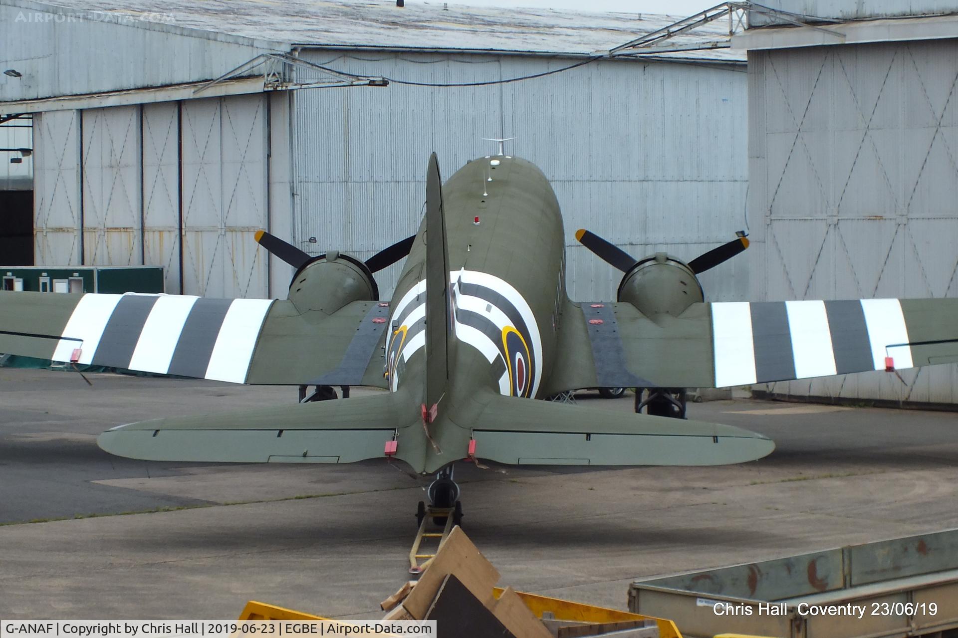 G-ANAF, 1944 Douglas DC-3C-R-1830-90C (C-47B) C/N 33436, Coventry