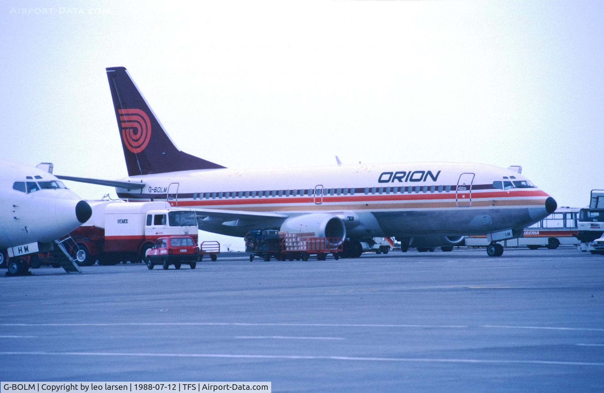 G-BOLM, 1988 Boeing 737-3T0 C/N 23942, TFS 12.7.1988