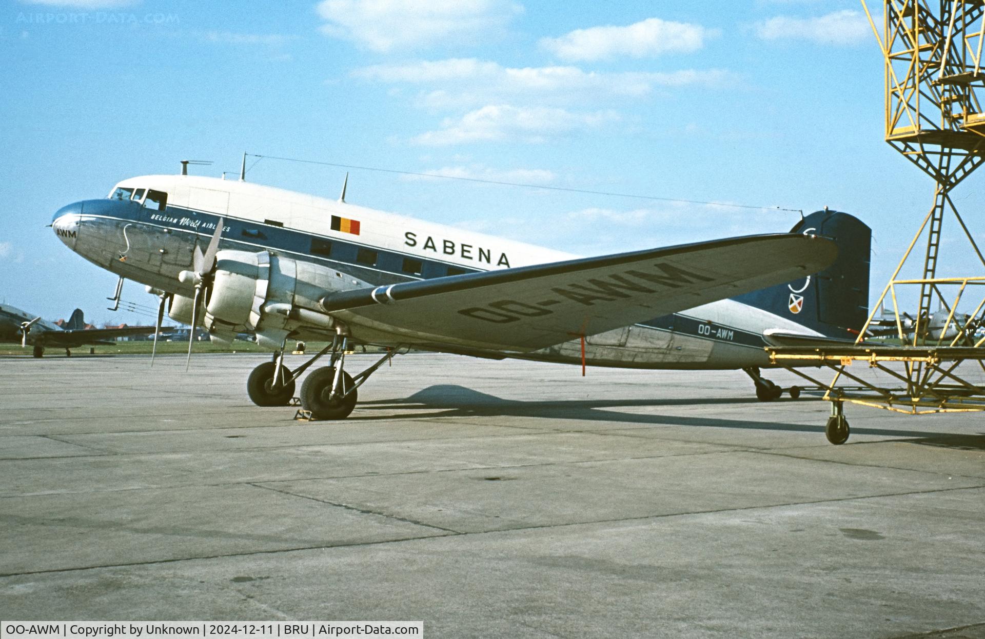 OO-AWM, Douglas C-47A Skytrain C/N 12318, BRU 1960s