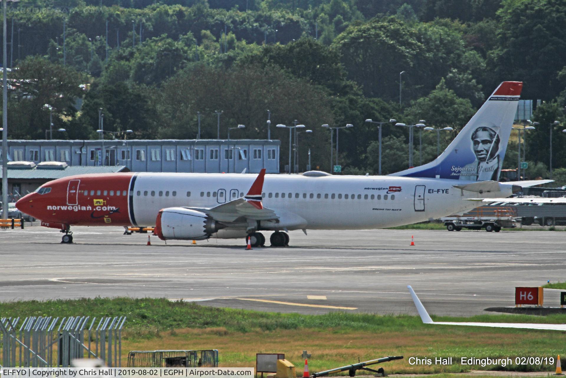 EI-FYD, 2017 Boeing 737-8 MAX C/N 42828, Edinburgh