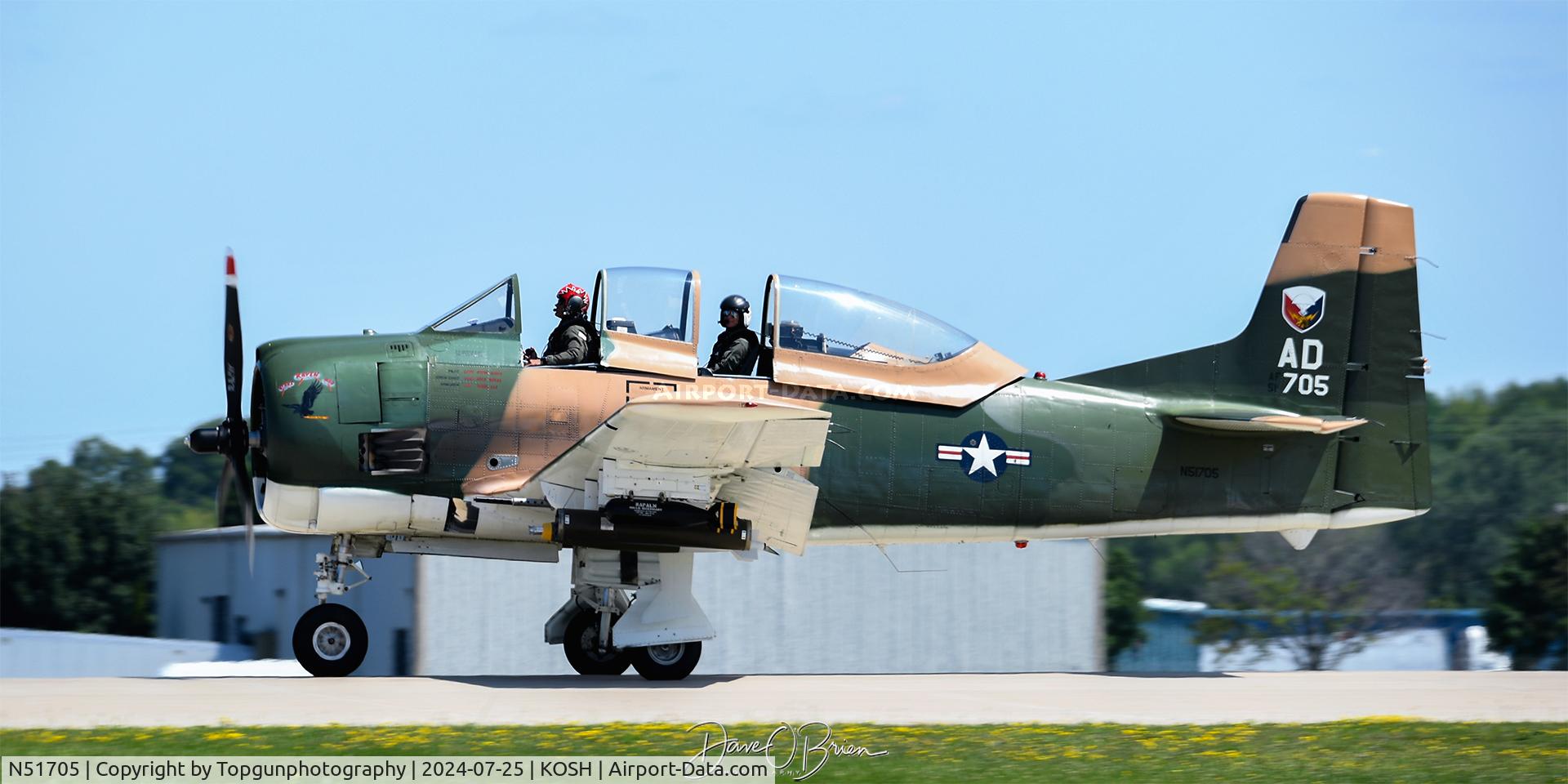 N51705, 1951 North American T-28A Trojan C/N 174-243, OSHKOSH 24