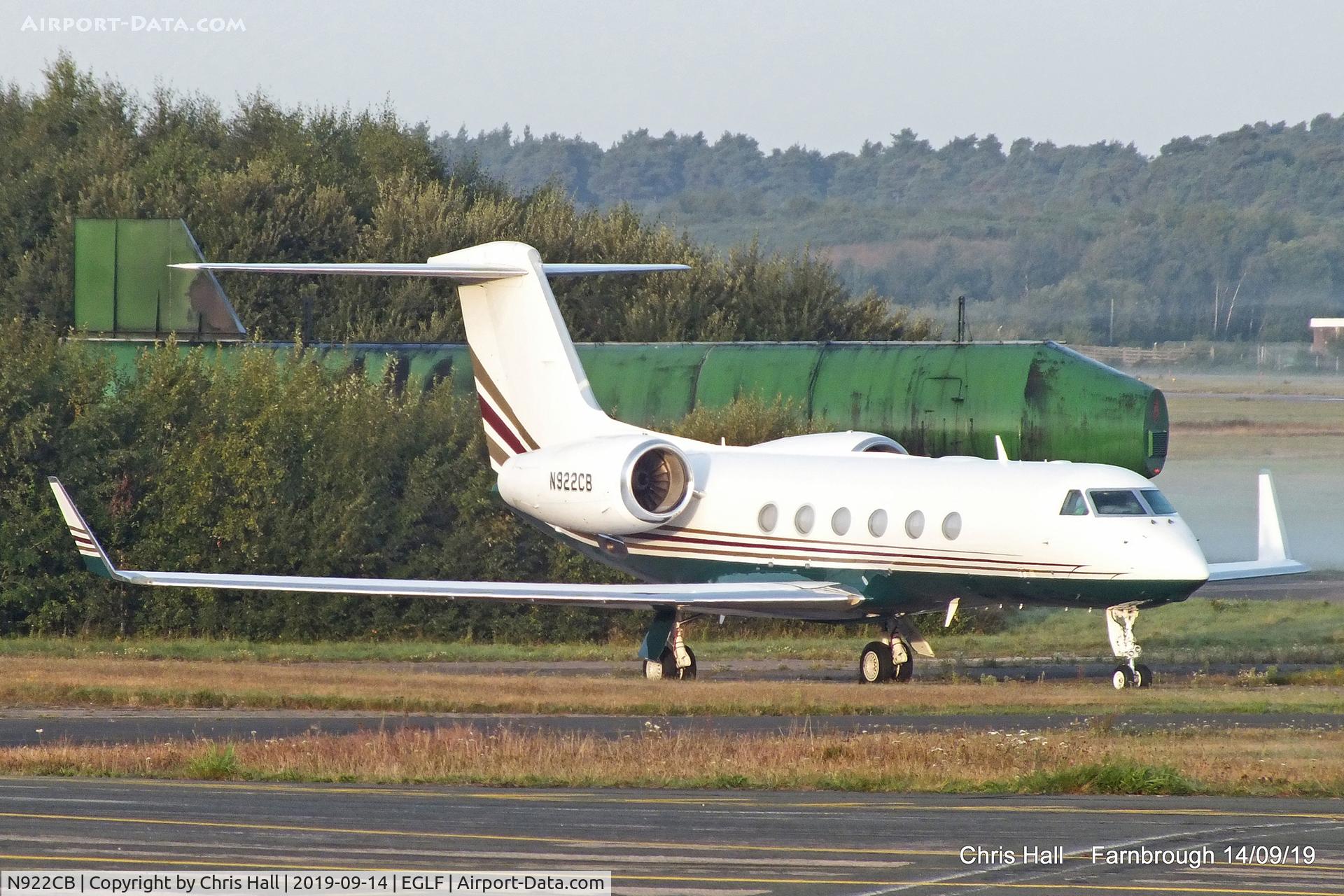 N922CB, Gulfstream Aerospace GIV-X (G450) C/N 4169, Farnborough