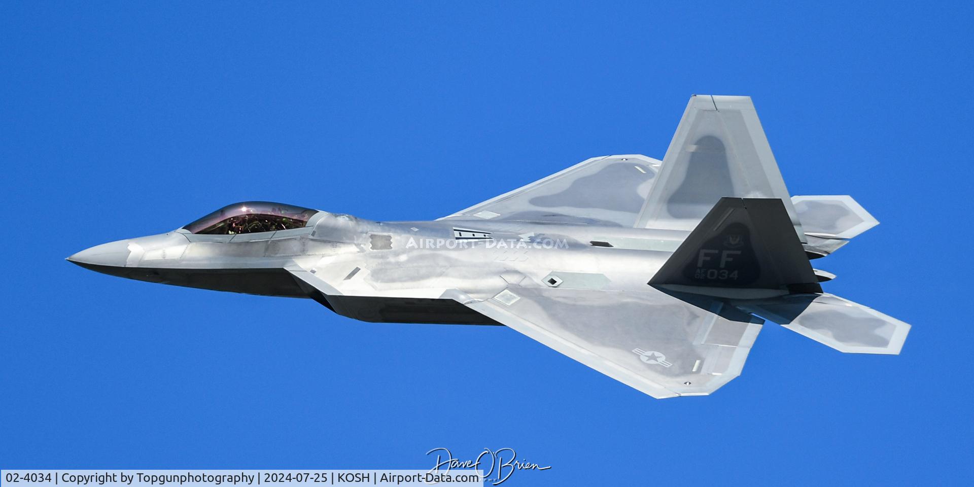 02-4034, 2002 Lockheed Martin F/A-22A Raptor C/N 4034, RaZZ with the photo pass