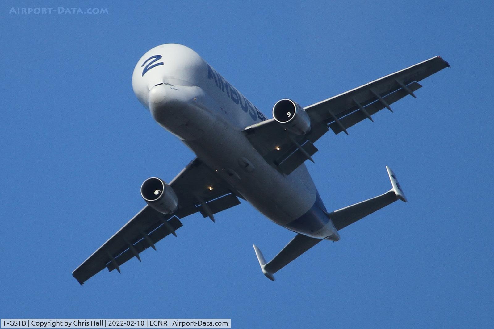 F-GSTB, 1996 Airbus A300B4-608ST Super Transporter C/N 751, on approach to Hawarden