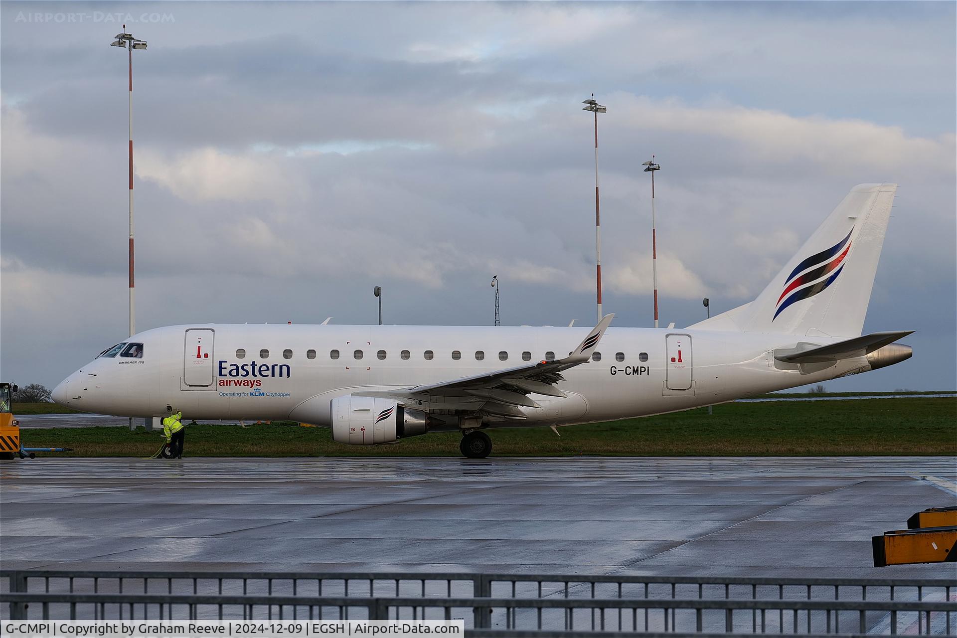 G-CMPI, 2004 Embraer 170ST (ERJ-170-100ST) C/N 17000029, About to depart from Norwich.