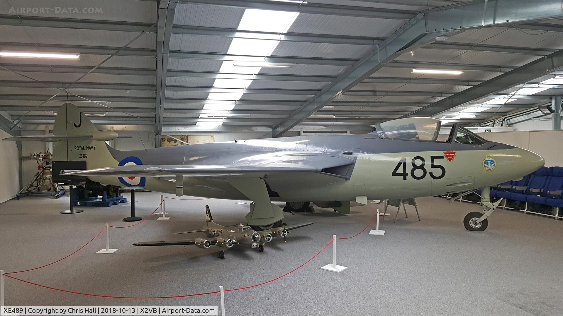 XE489, 1955 Hawker Sea Hawk FGA.6 C/N 6385, Gatwick Aviation Museum