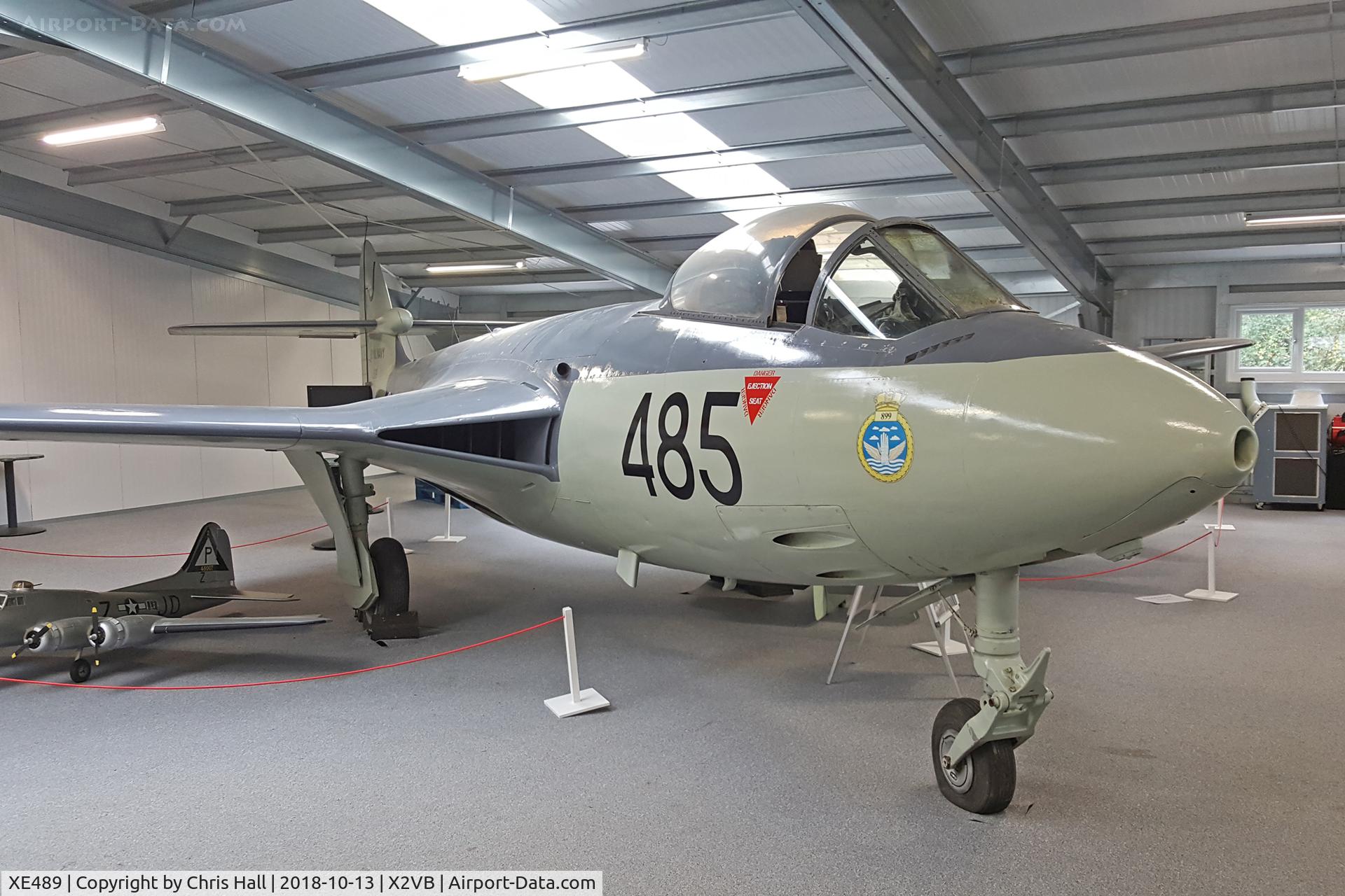 XE489, 1955 Hawker Sea Hawk FGA.6 C/N 6385, Gatwick Aviation Museum