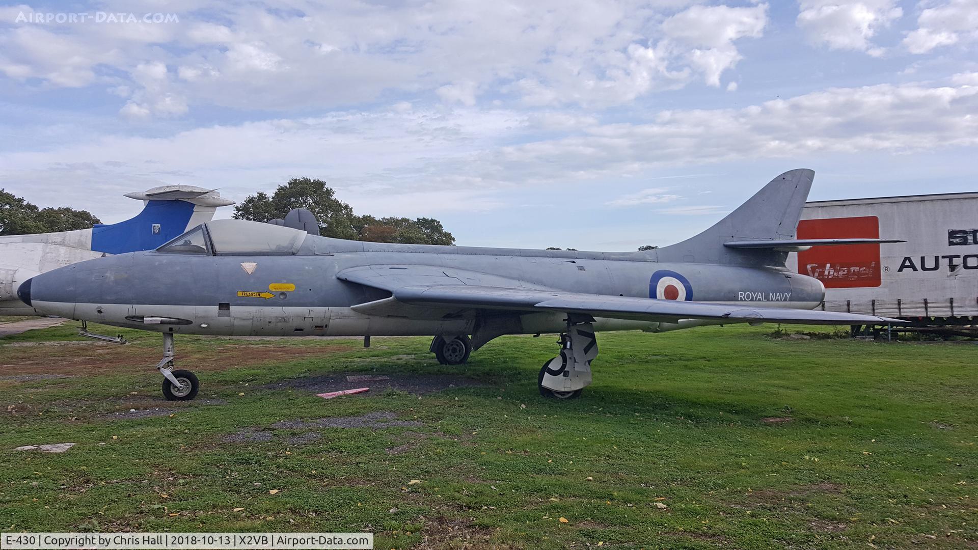 E-430, 1958 Hawker Hunter F.51 C/N 41H-680289, Gatwick Aviation Museum