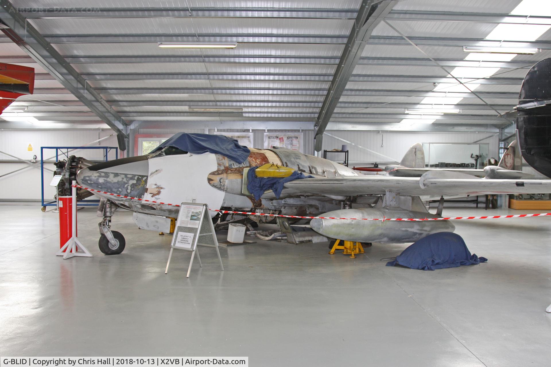 G-BLID, 1952 De Havilland (F+W Emmen) DH-112 Venom FB.50 C/N 815, Gatwick Aviation Museum