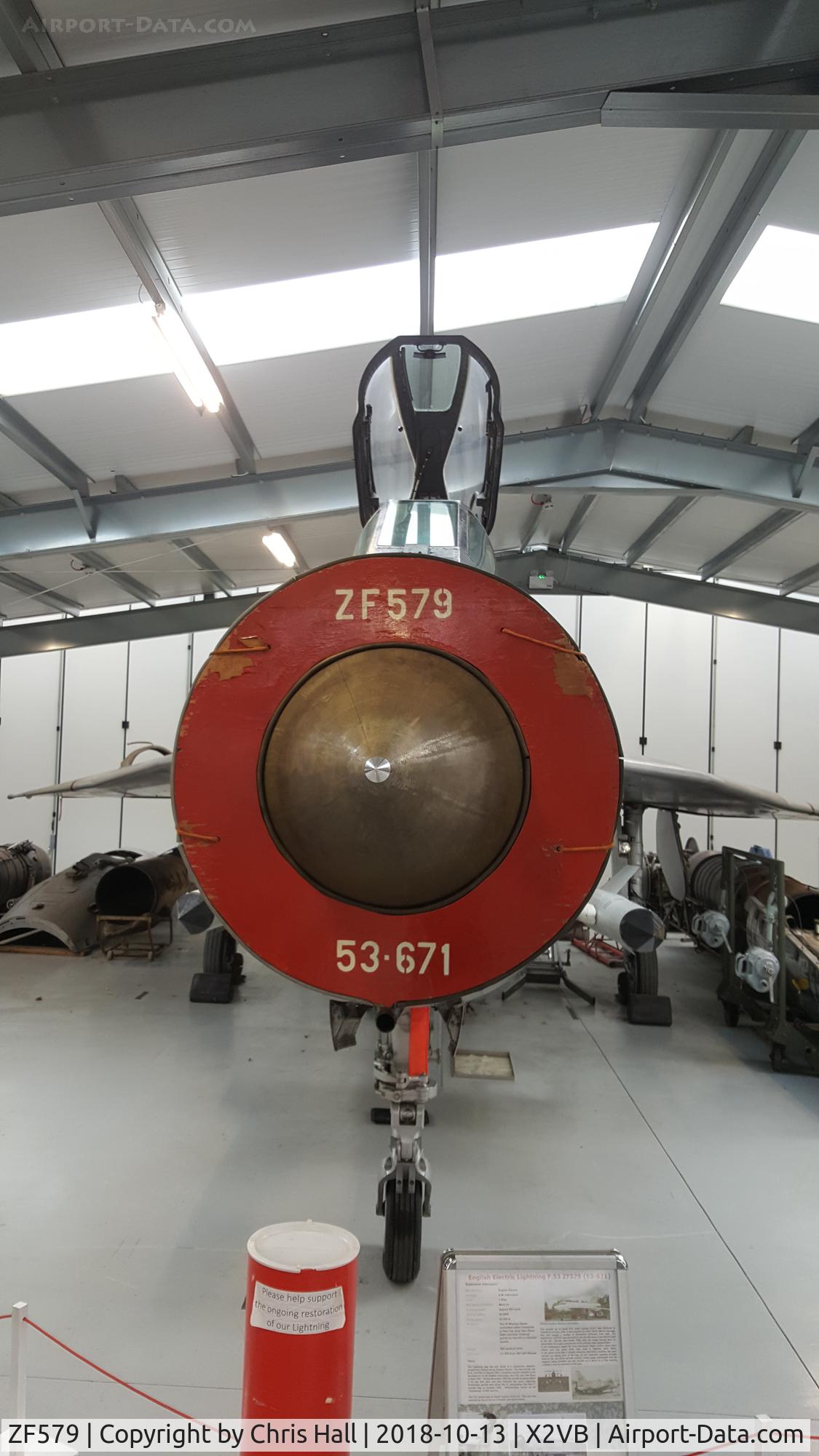 ZF579, 1968 English Electric Lightning F.53 C/N 95276, Gatwick Aviation Museum
