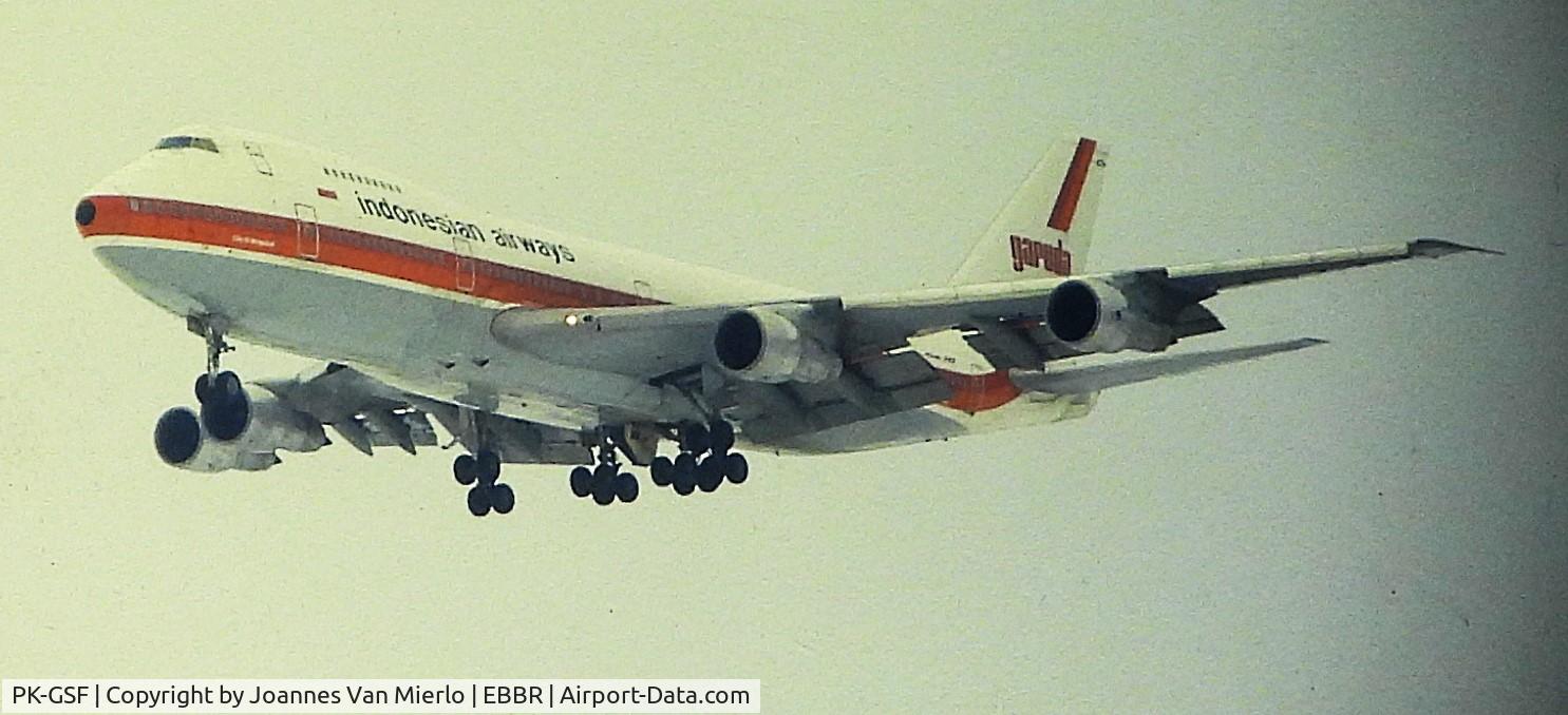 PK-GSF, 1982 Boeing 747-2U3B C/N 22769, ex-slide