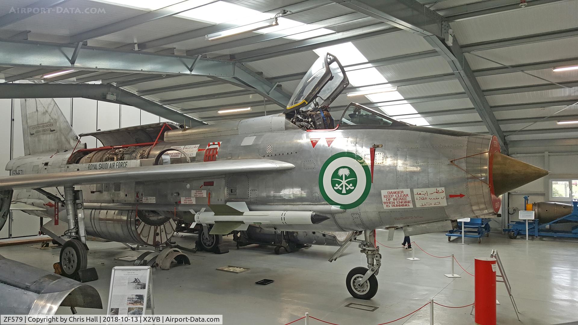 ZF579, 1968 English Electric Lightning F.53 C/N 95276, Gatwick Aviation Museum