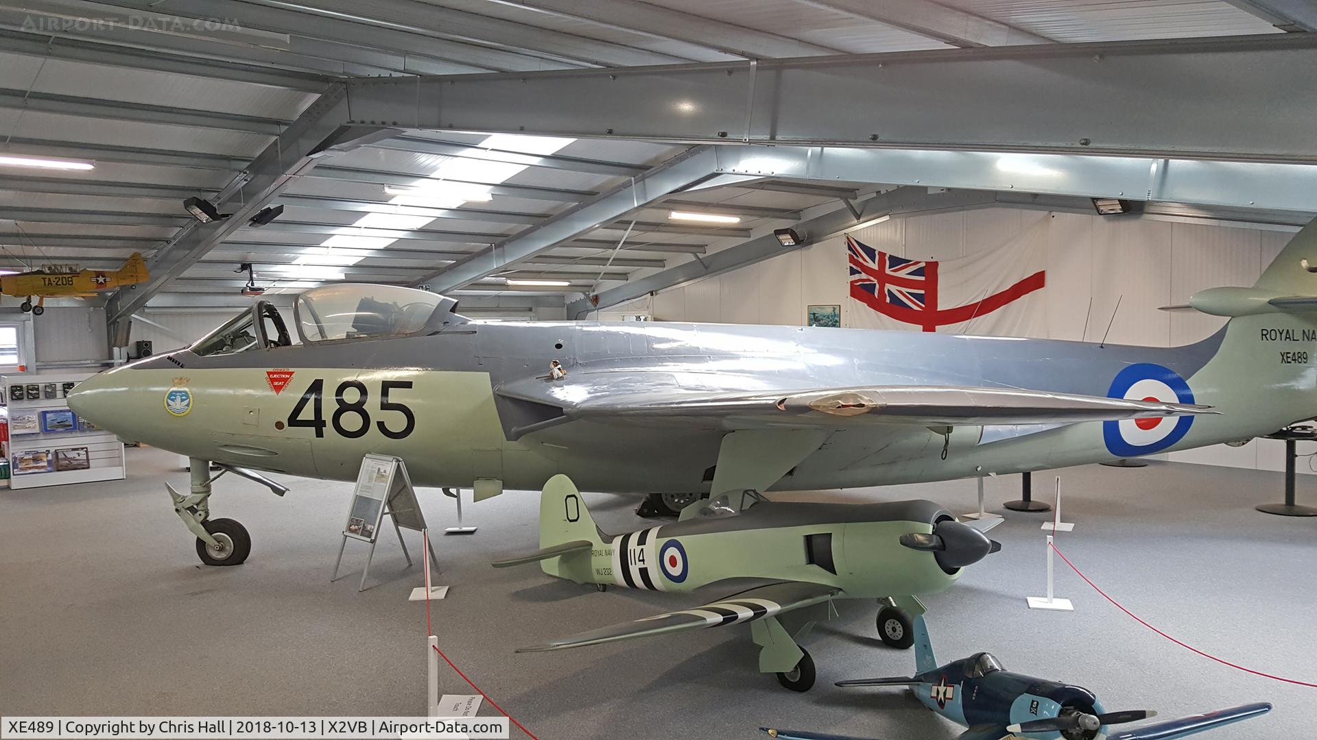 XE489, 1955 Hawker Sea Hawk FGA.6 C/N 6385, Gatwick Aviation Museum