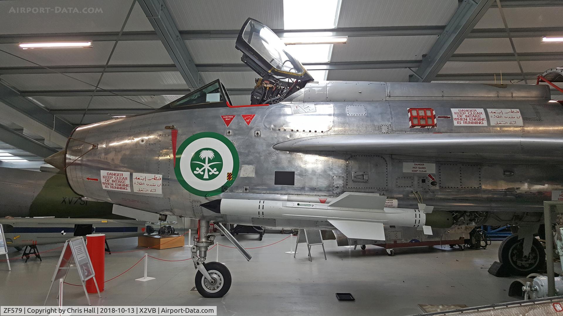 ZF579, 1968 English Electric Lightning F.53 C/N 95276, Gatwick Aviation Museum