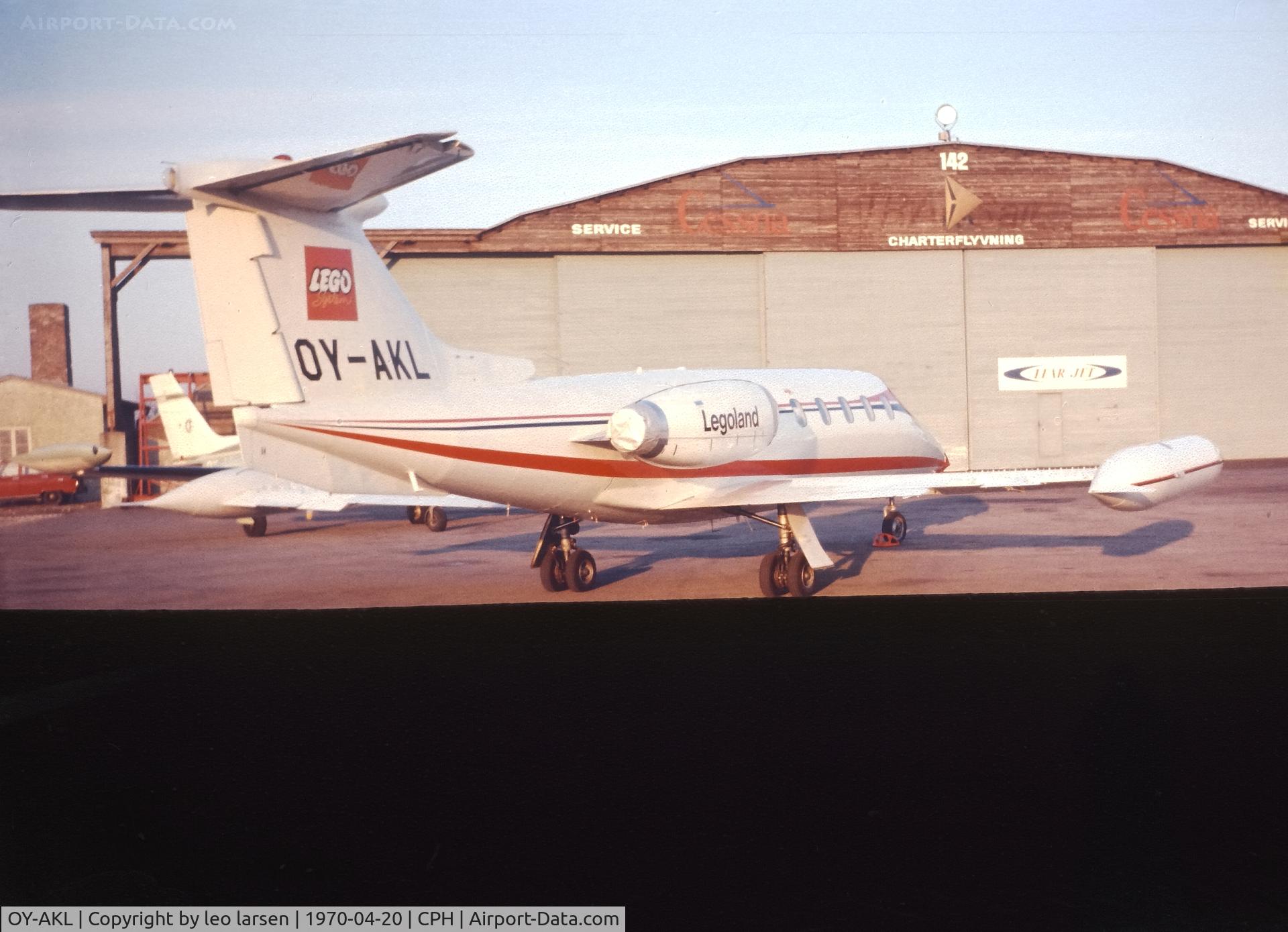OY-AKL, 1970 Learjet 25 C/N 25-054, Copenhagen 20.4.1970