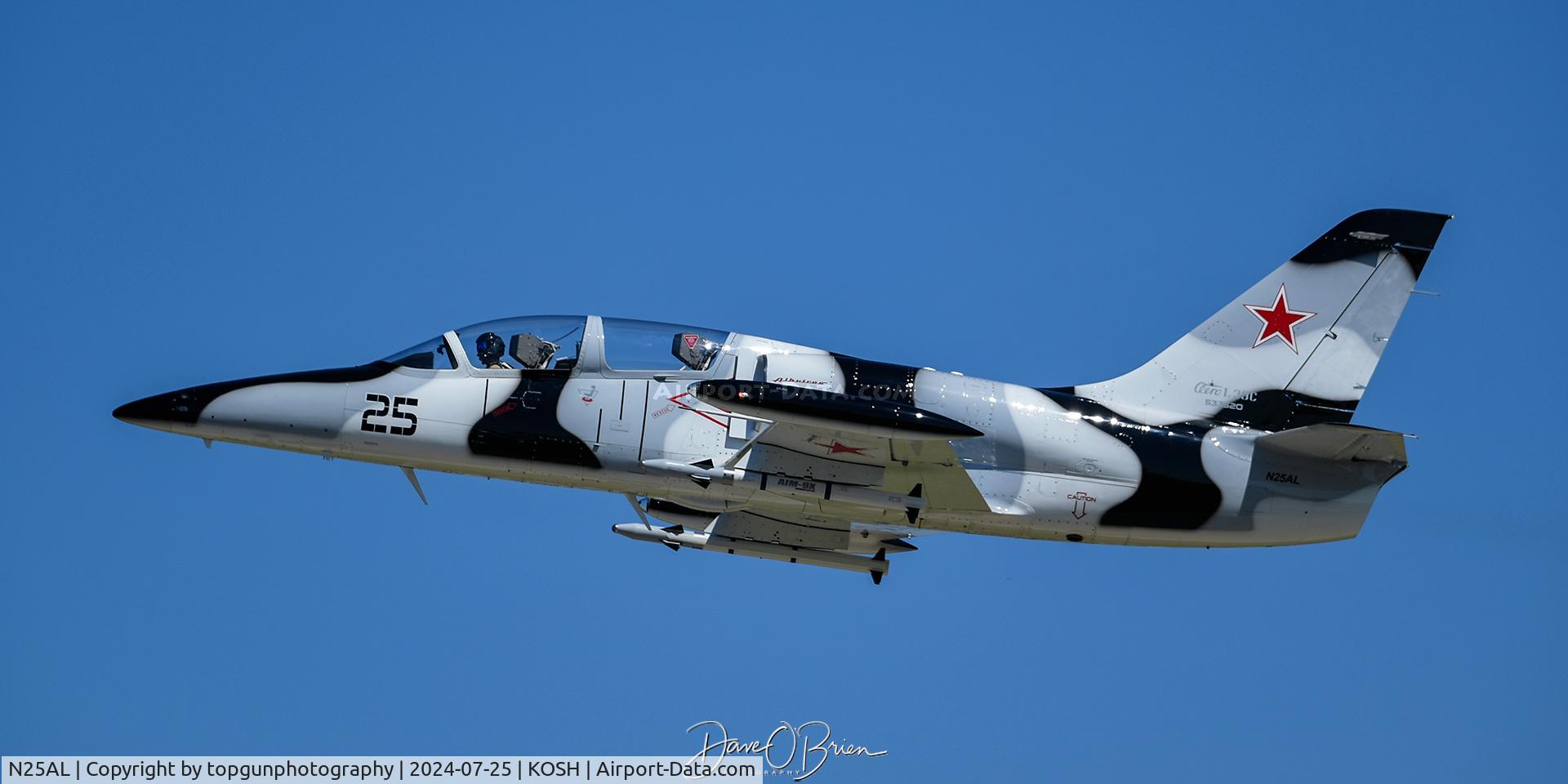 N25AL, 1985 Aero L-39C Albatros C/N 533520, Camo L-39 departing