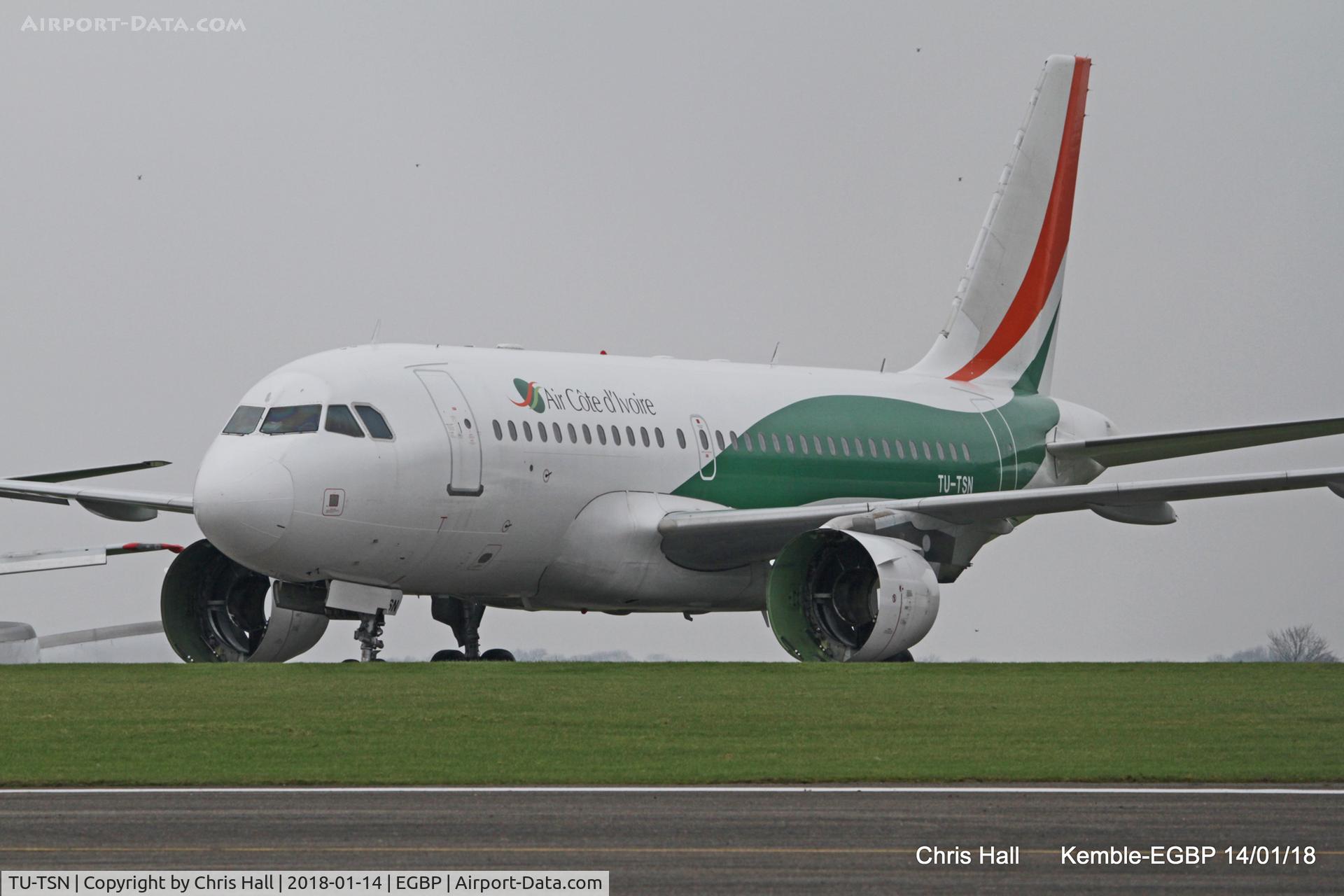 TU-TSN, 2001 Airbus A319-112 C/N 1429, Kemble