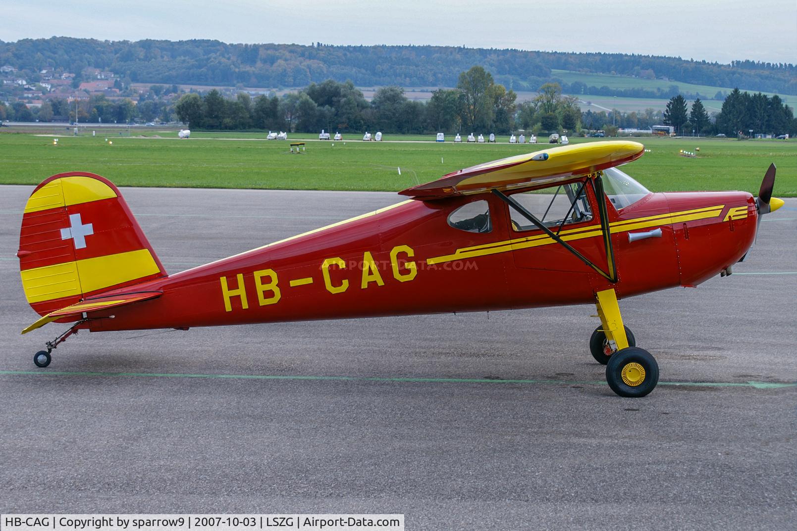 HB-CAG, 1947 Cessna 140 C/N 14236, At Grenchen. HB-registered since 1948-01-10