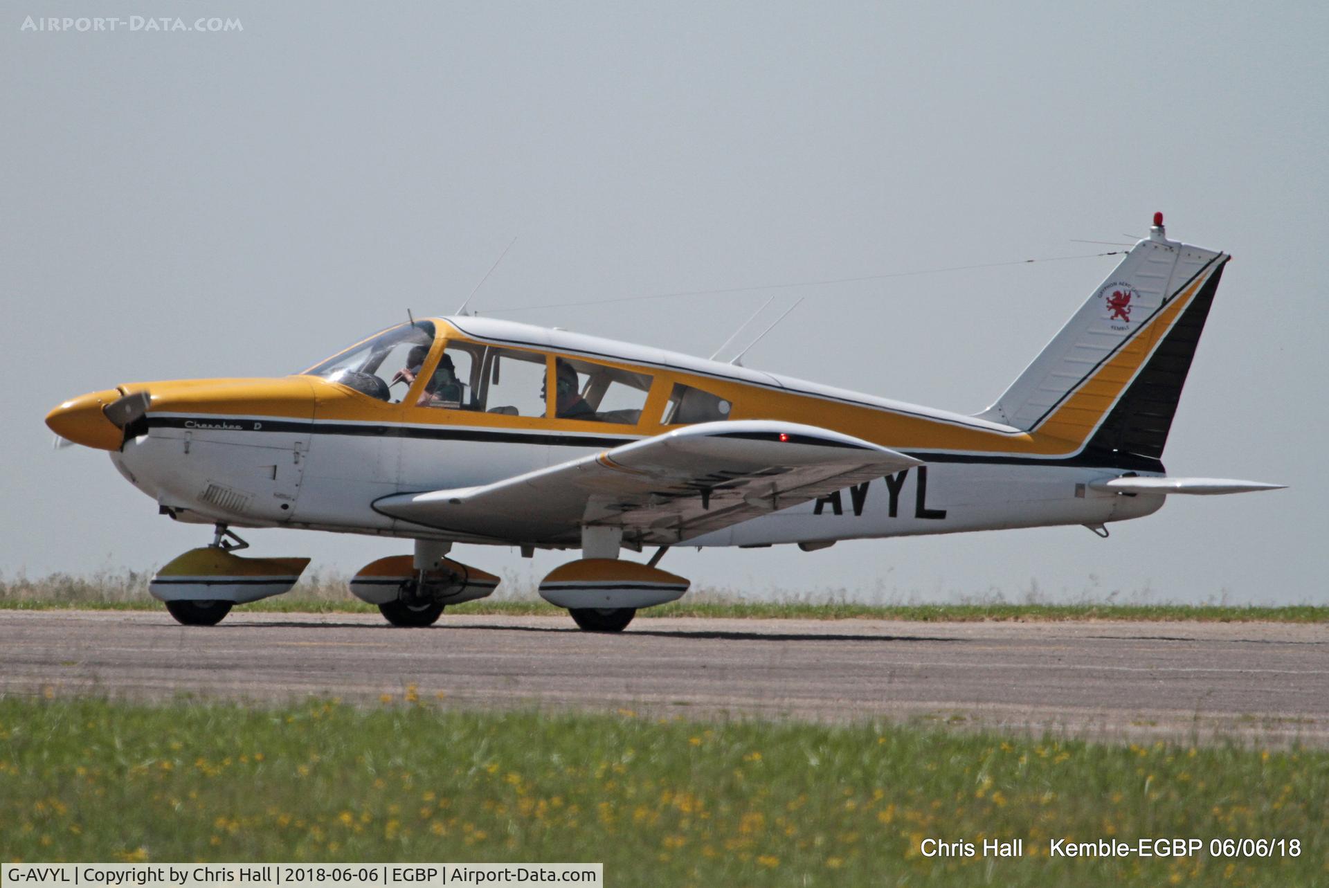 G-AVYL, 1968 Piper PA-28-180 Cherokee D C/N 28-4622, Kemble