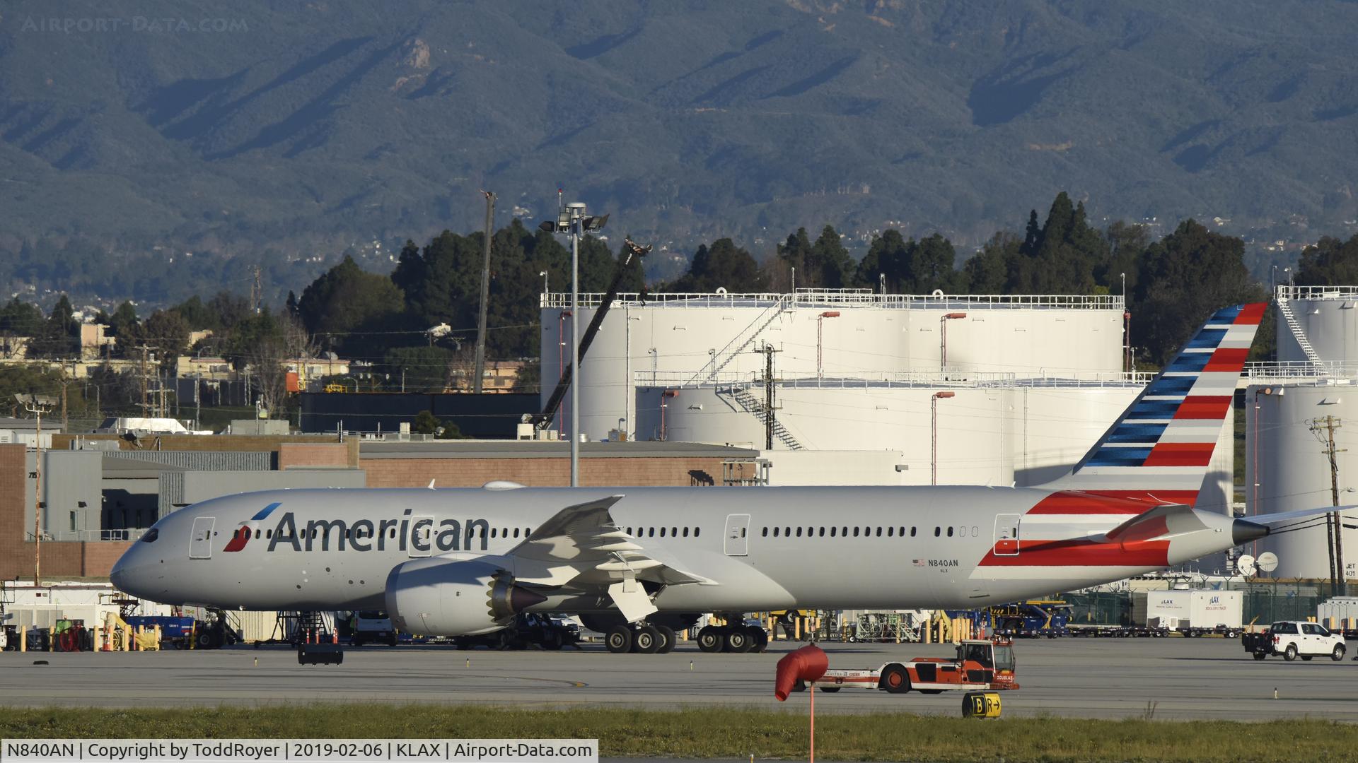 N840AN, 2019 Boeing 787-9 Dreamliner Dreamliner C/N 40656, Parked at LAX