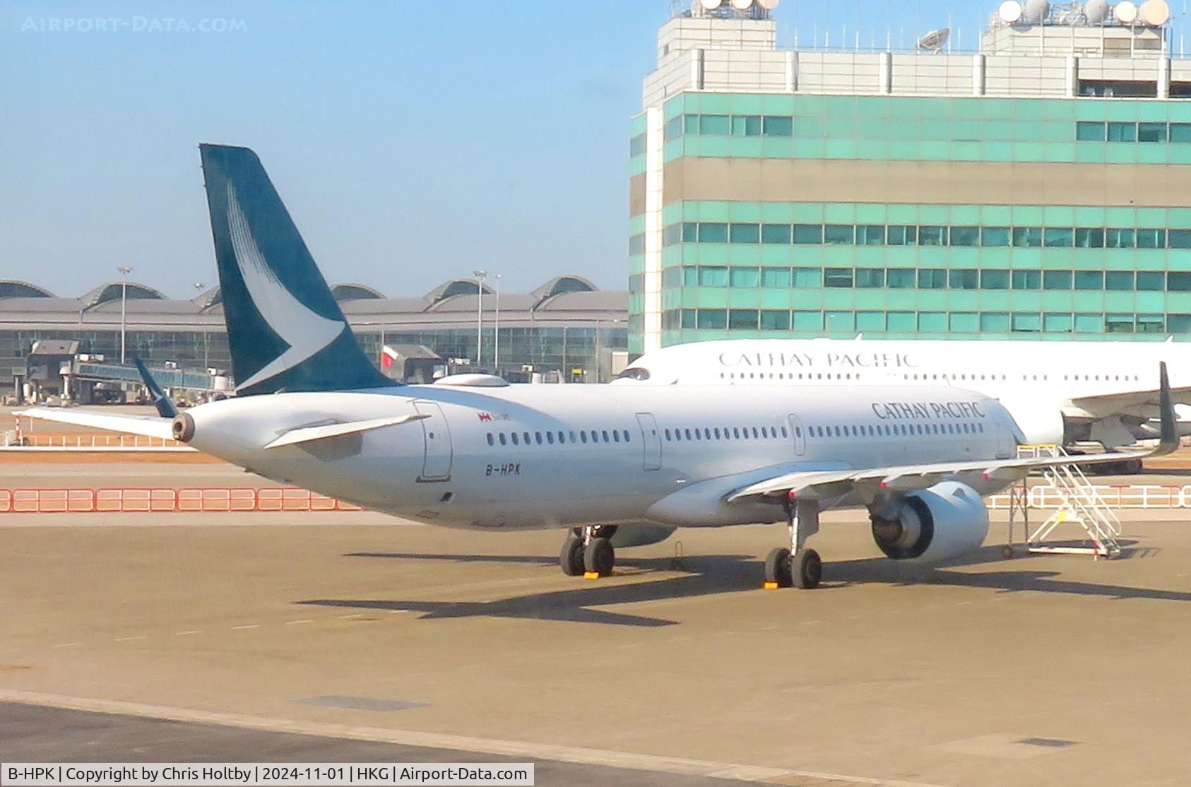 B-HPK, 2023 Airbus A321-251NX C/N 11241, Parked at Hong Kong International