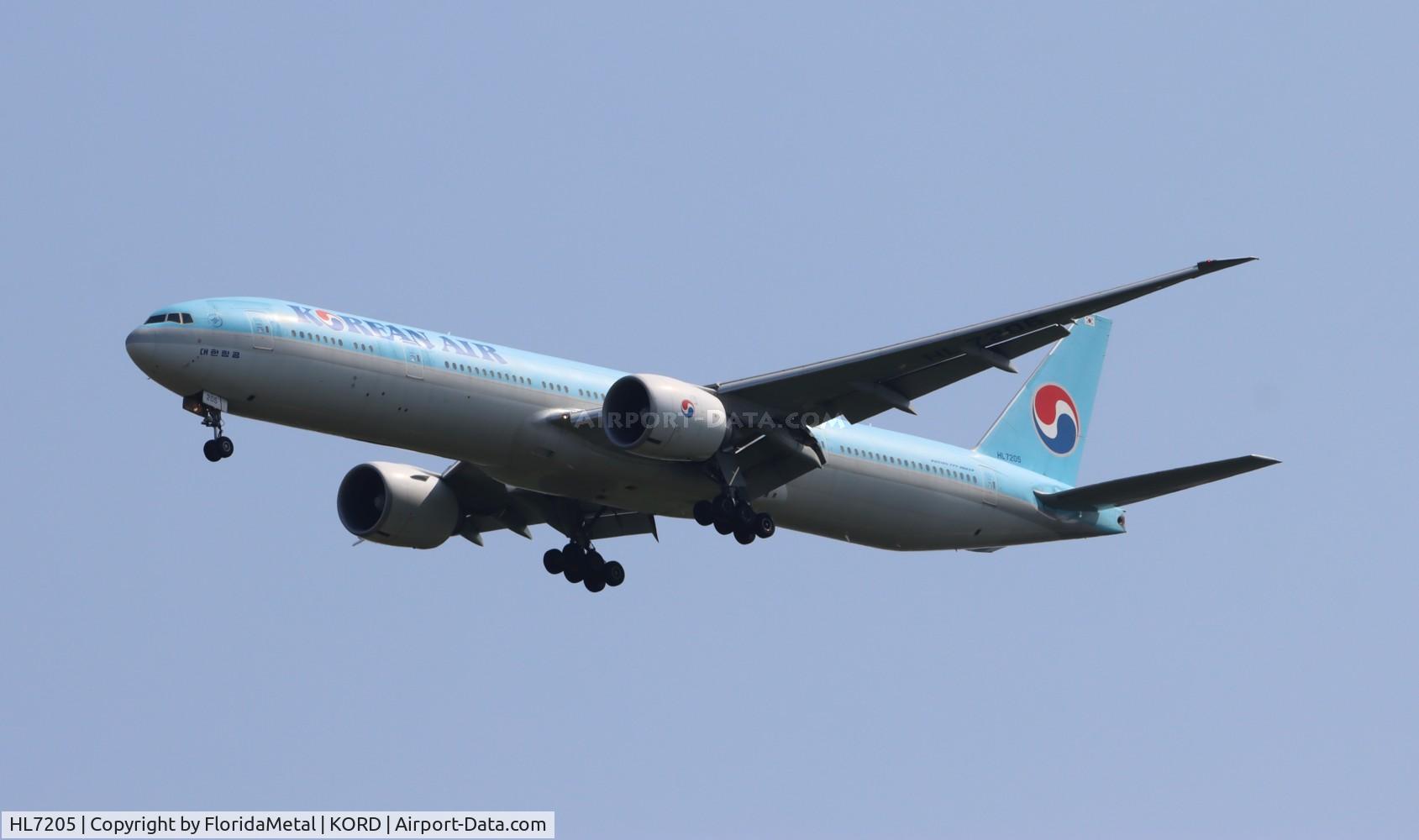 HL7205, 2018 Boeing 777-300/ER C/N 60379, KAL 773 zx icn, rksi-ord