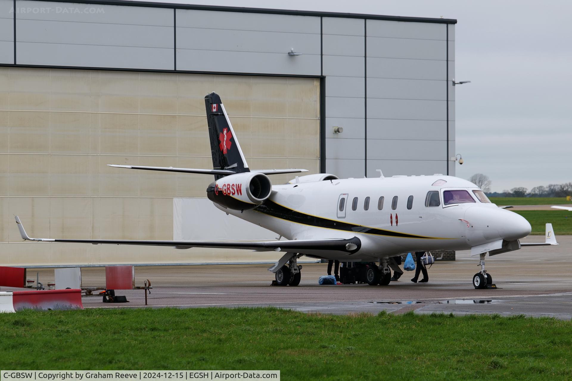 C-GBSW, 2001 Israel Aircraft Industries IAI-1125A Astra SPX C/N 130, Parked at Norwich.