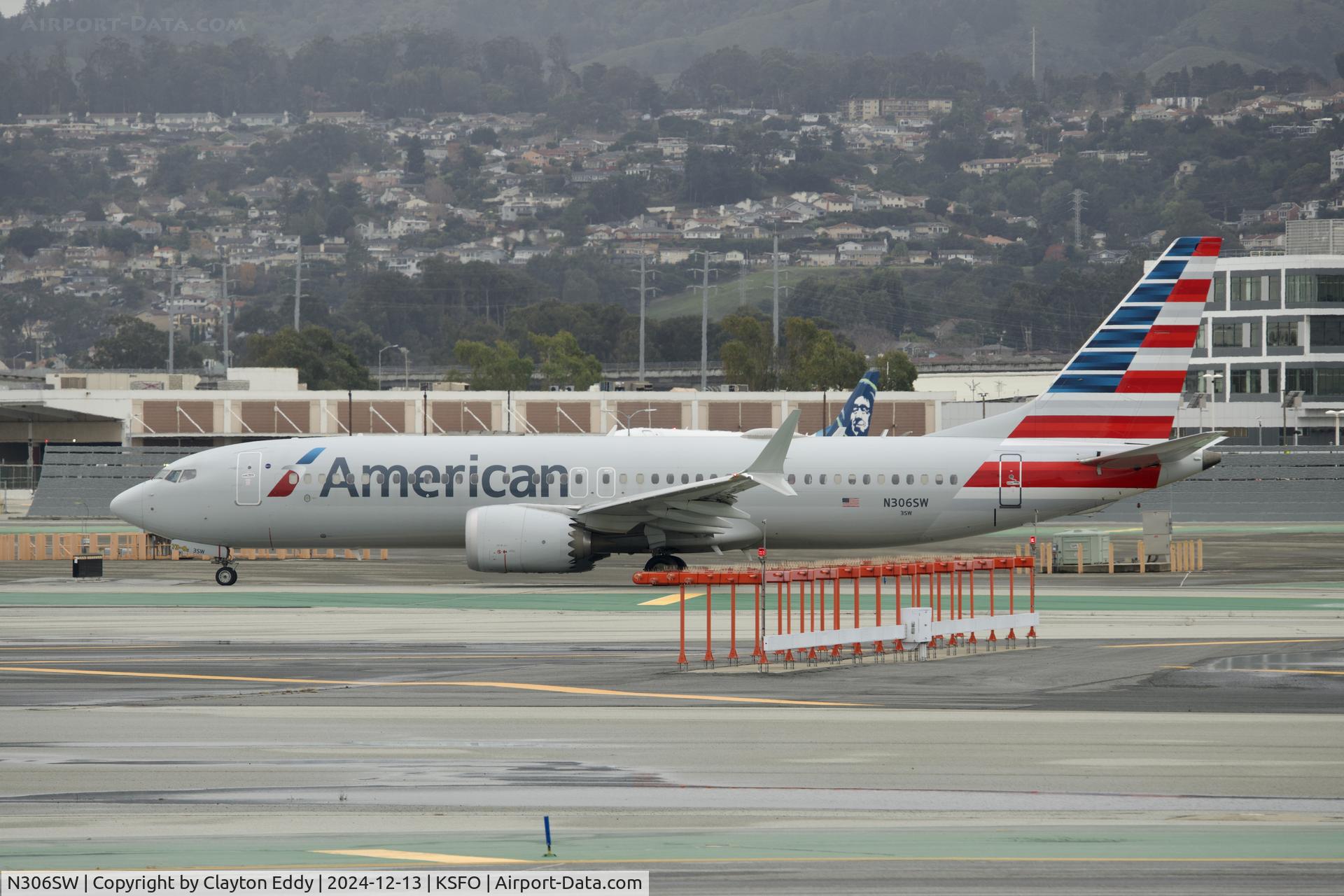 N306SW, 2021 Boeing 737-8 MAX C/N 44488, SFO 2024