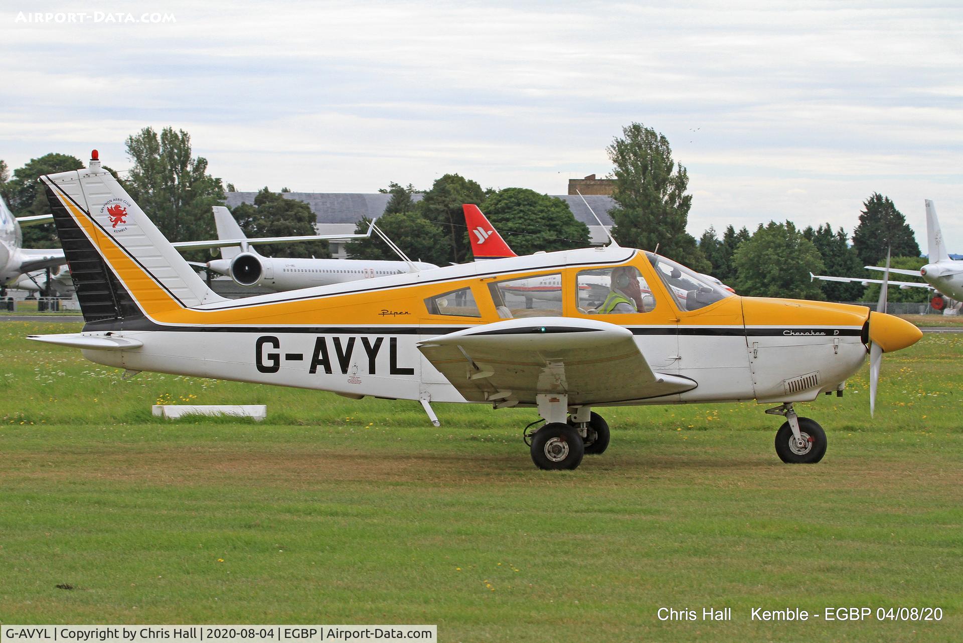 G-AVYL, 1968 Piper PA-28-180 Cherokee D C/N 28-4622, Kemble