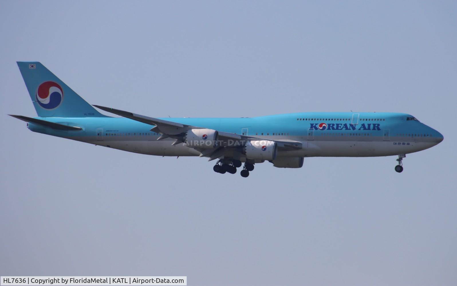 HL7636, 2015 Boeing 747-8B5 C/N 60407, KAL 748 zx icn, rksi-atl