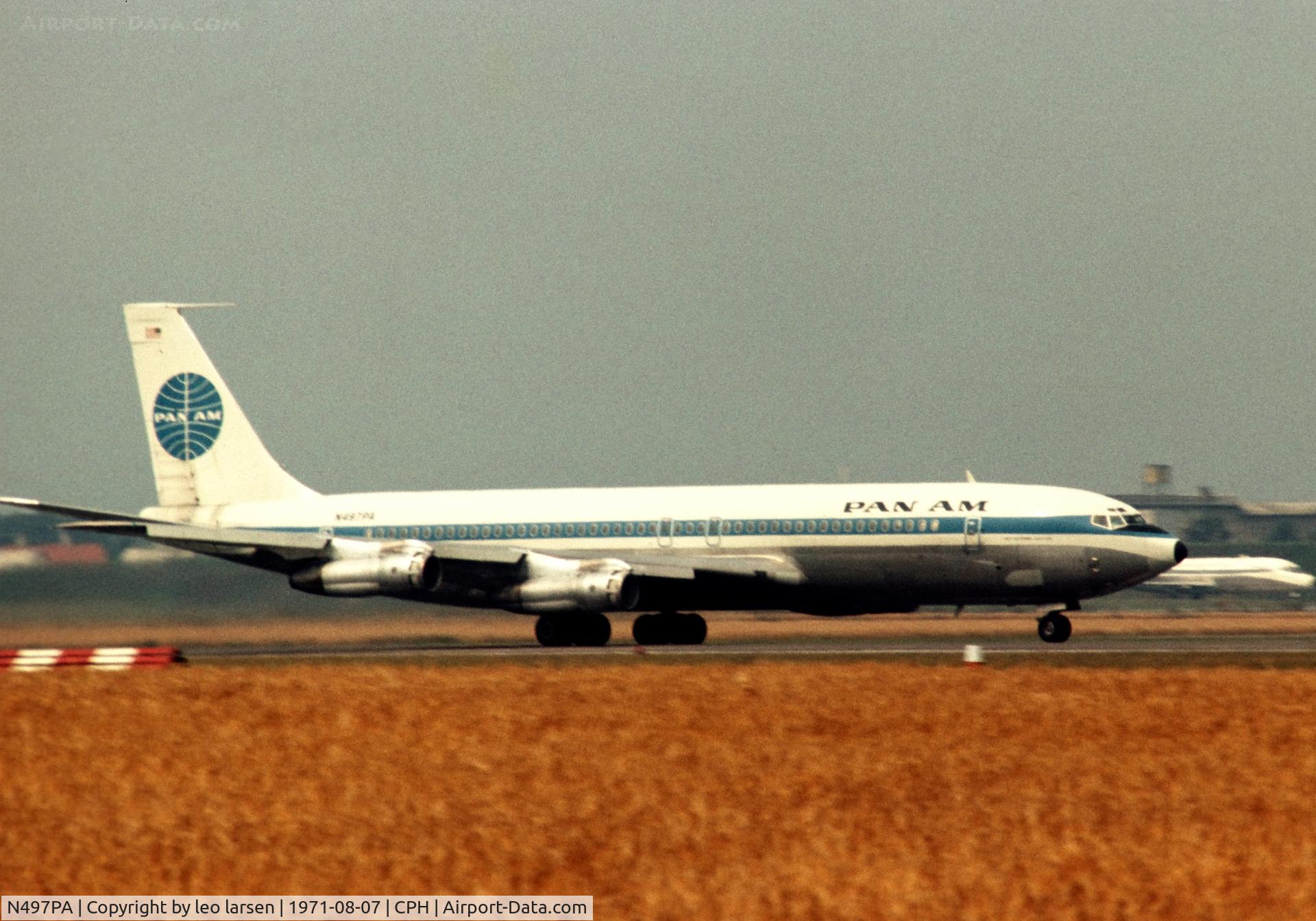 N497PA, 1968 Boeing 707-321B C/N 19699, Copenhagen 7.8.1971