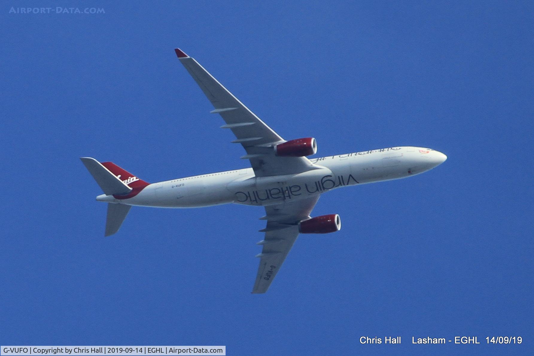 G-VUFO, 2012 Airbus A330-343X C/N 1352, over Lasham inbound for Heathrow
