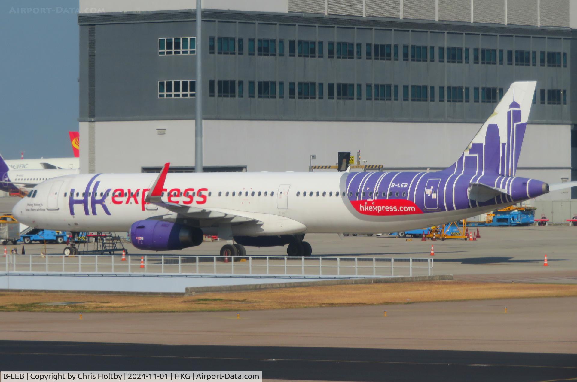B-LEB, 2016 Airbus A321-231(WL) C/N 7403, Parked at Hong Kong International