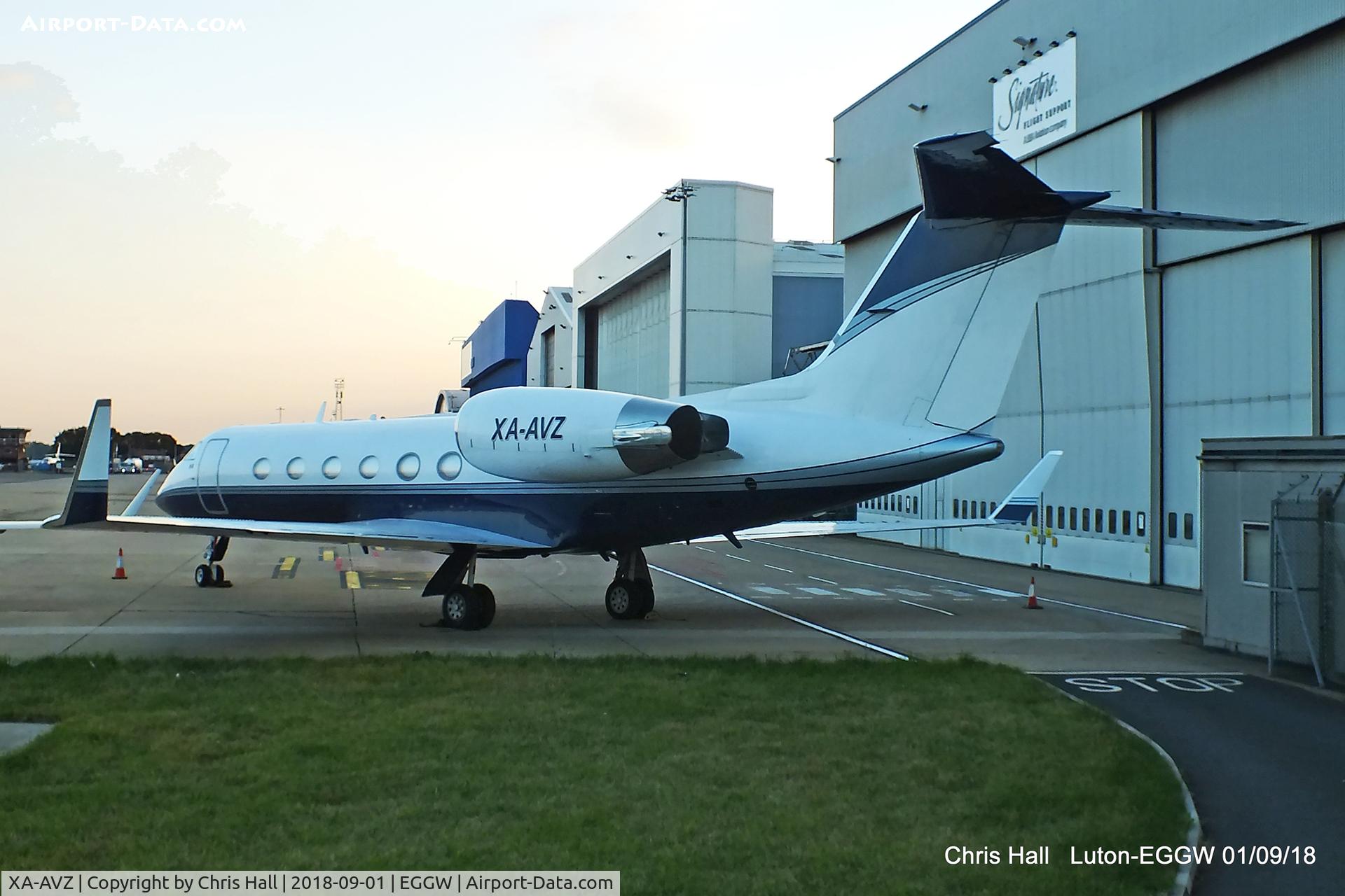 XA-AVZ, Gulfstream Aerospace G-IV C/N 1010, Luton