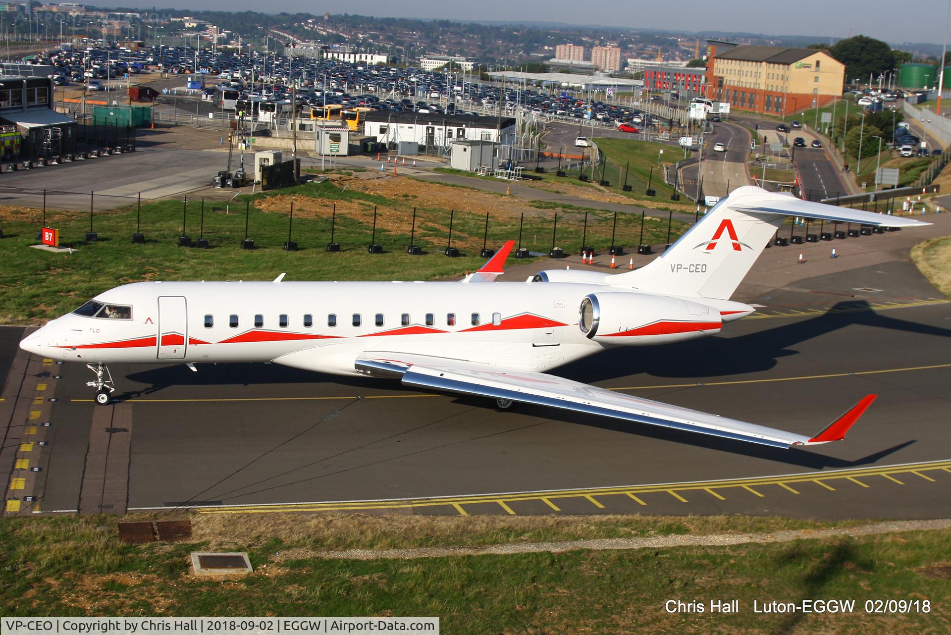 VP-CEO, 2011 Bombardier BD-700-1A10 Global Express XRS C/N 9416, Luton